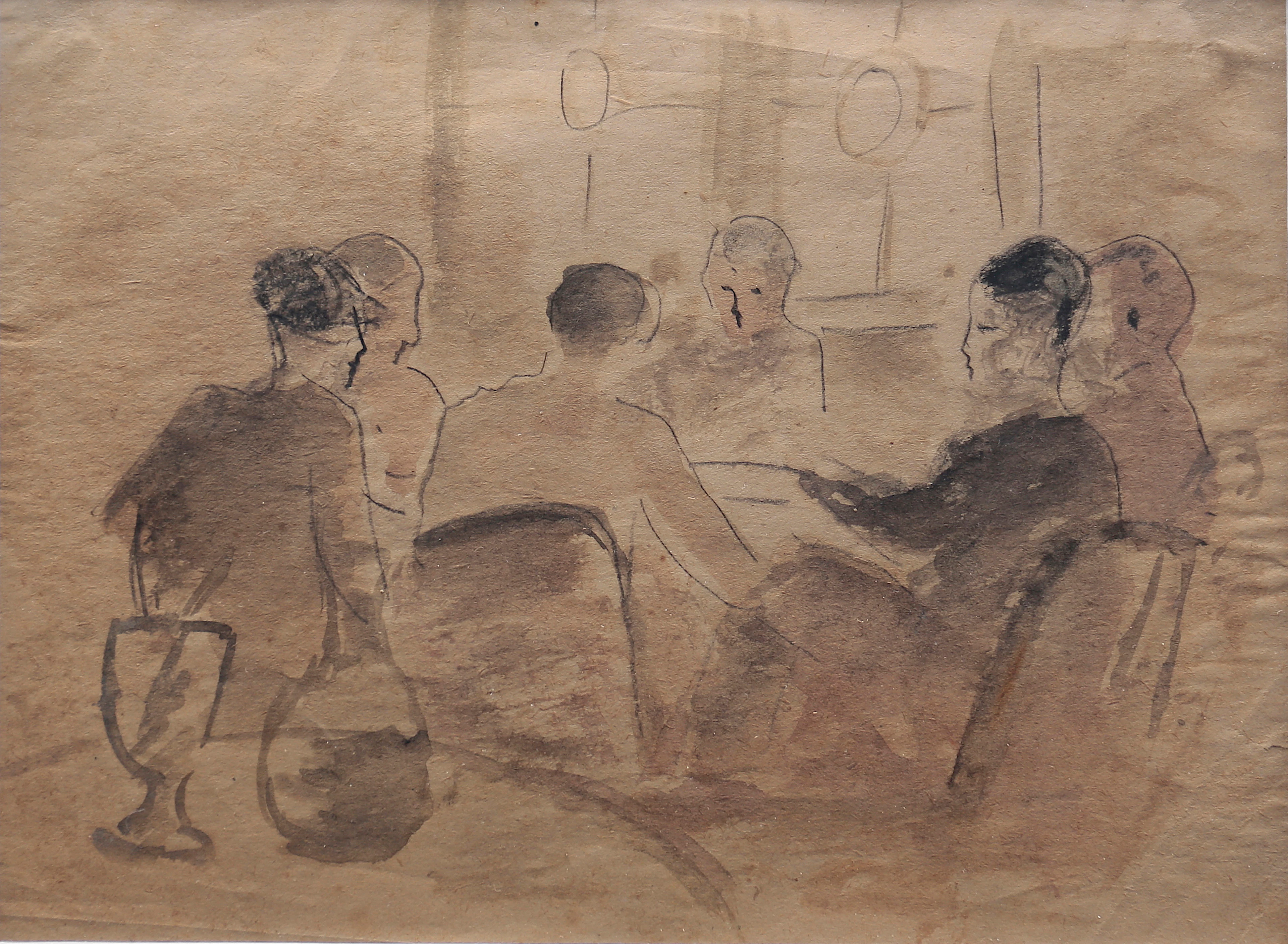 ESTEBAN VICENTE. Interior of a cafe.