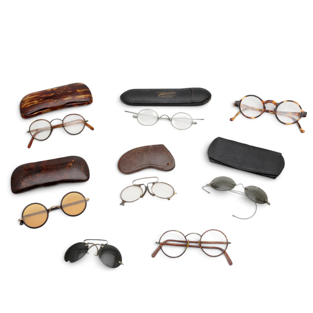 Collection of eight spectacles, early 20th Century.
