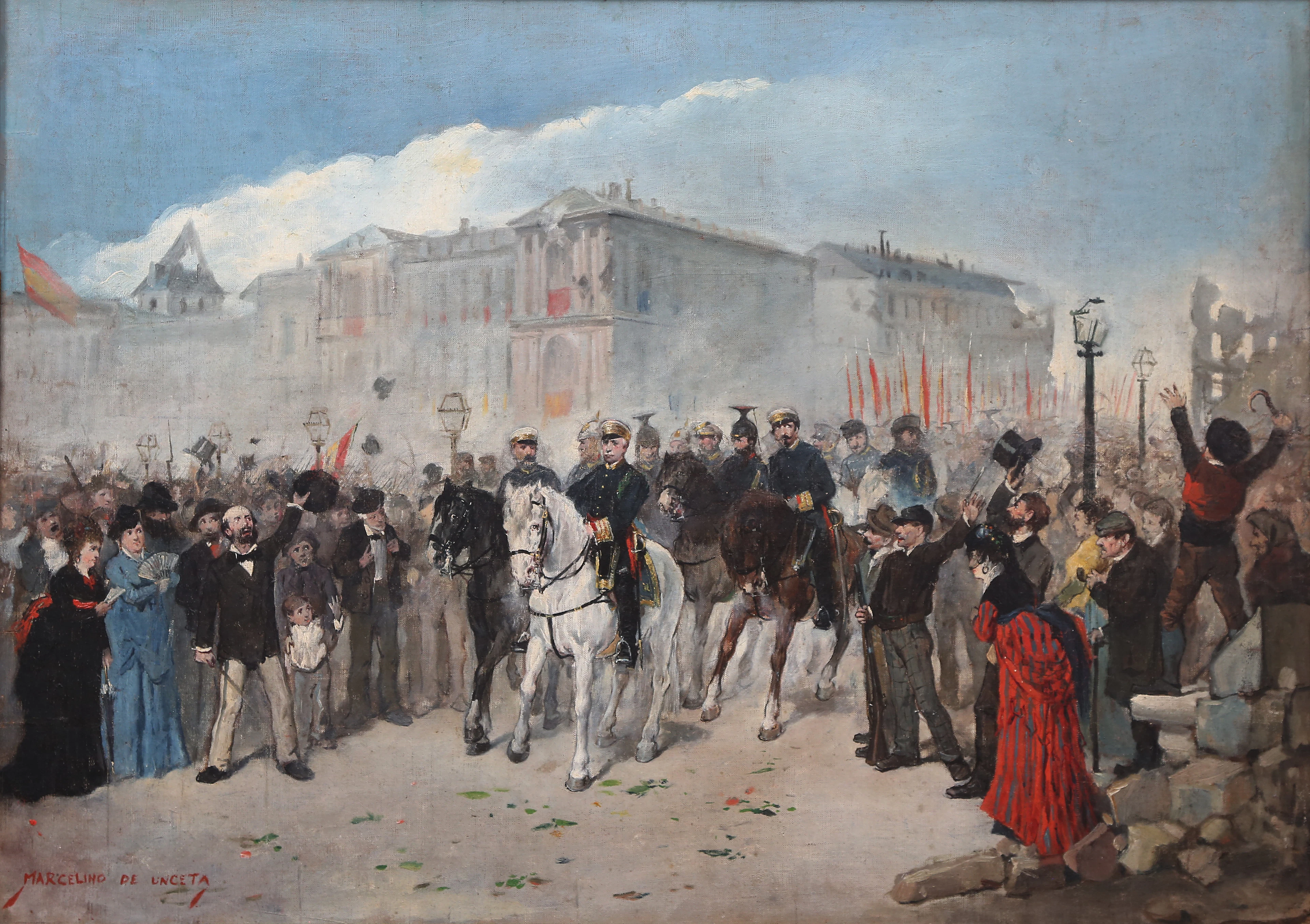 MARCELINO UNCETA LÓPEZ. Generals Prim and Serrano and Admiral Topete