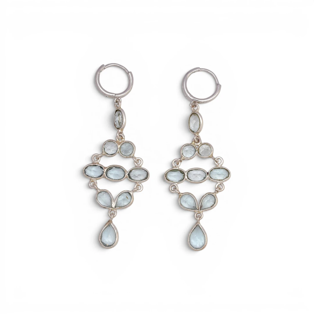 Blue topaz earrings.