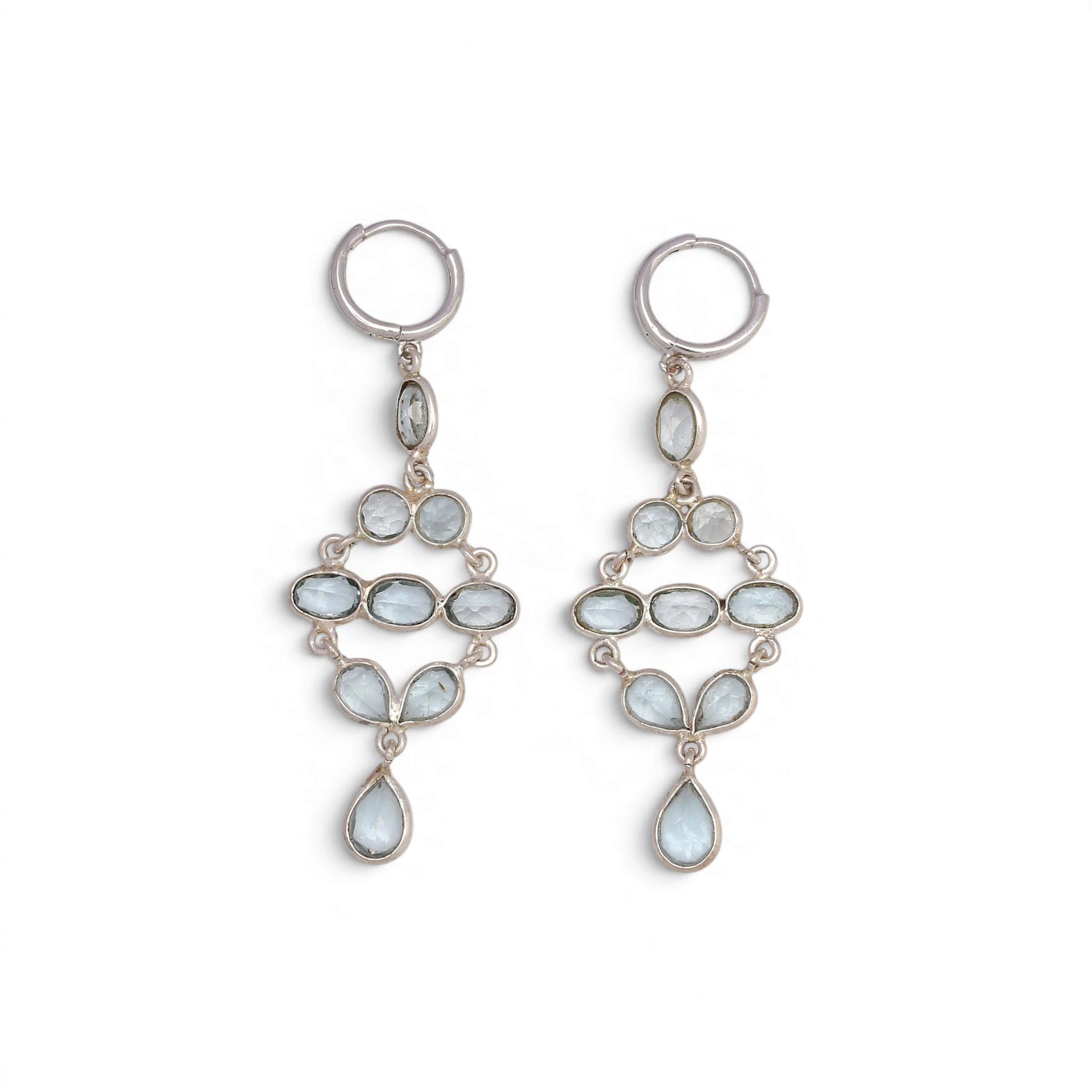 Blue topaz earrings.