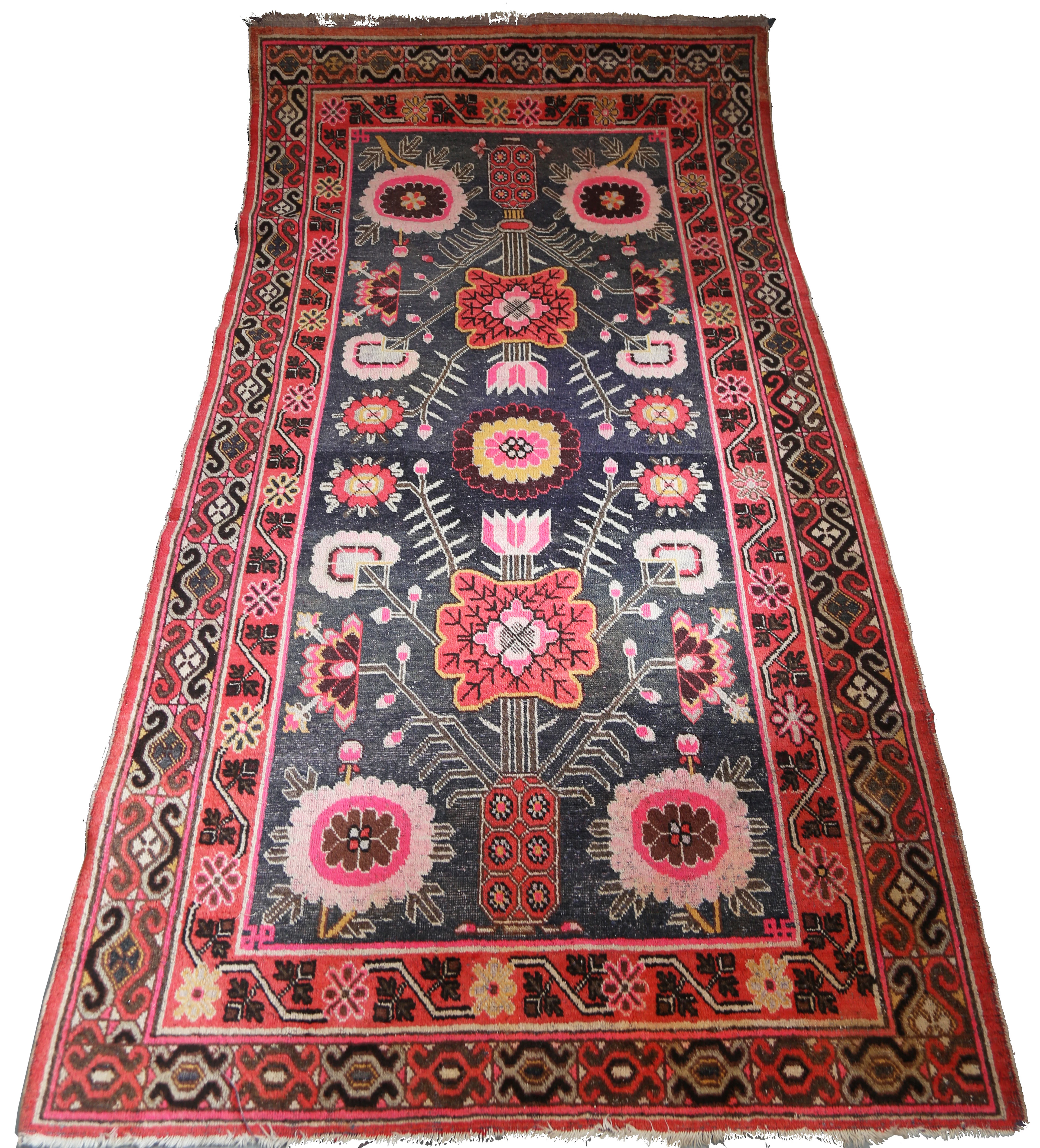 Samarkand wool carpet, 20th Century.