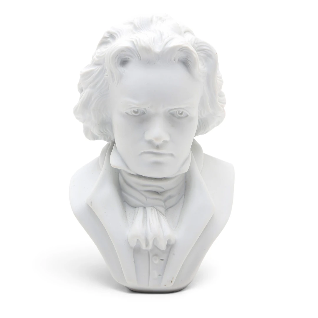 "Beethoven", biscuit bust, 20th Century.