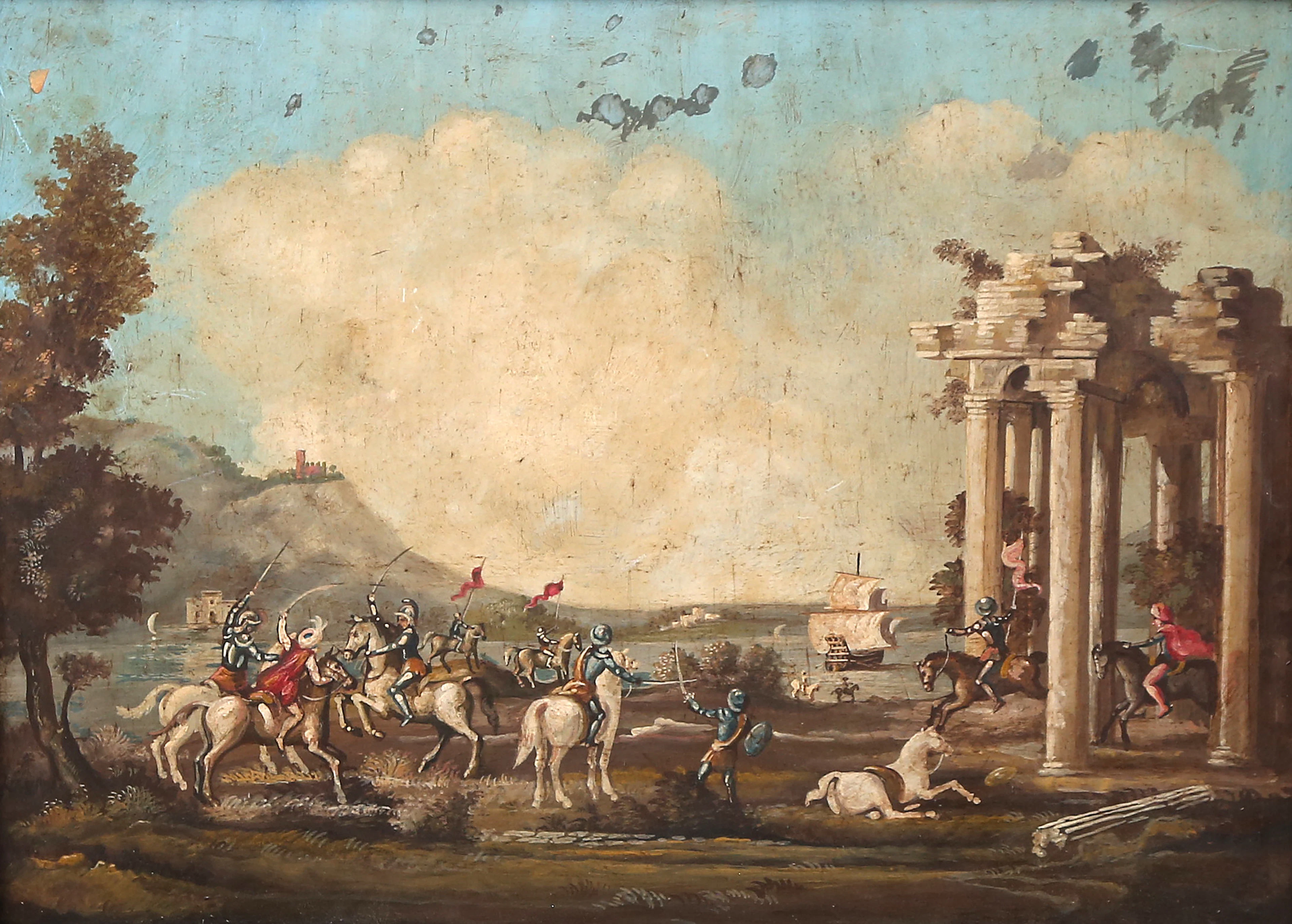ITALIAN SCHOOL FROM THE EARLY 19TH CENTURY. Battle scene.