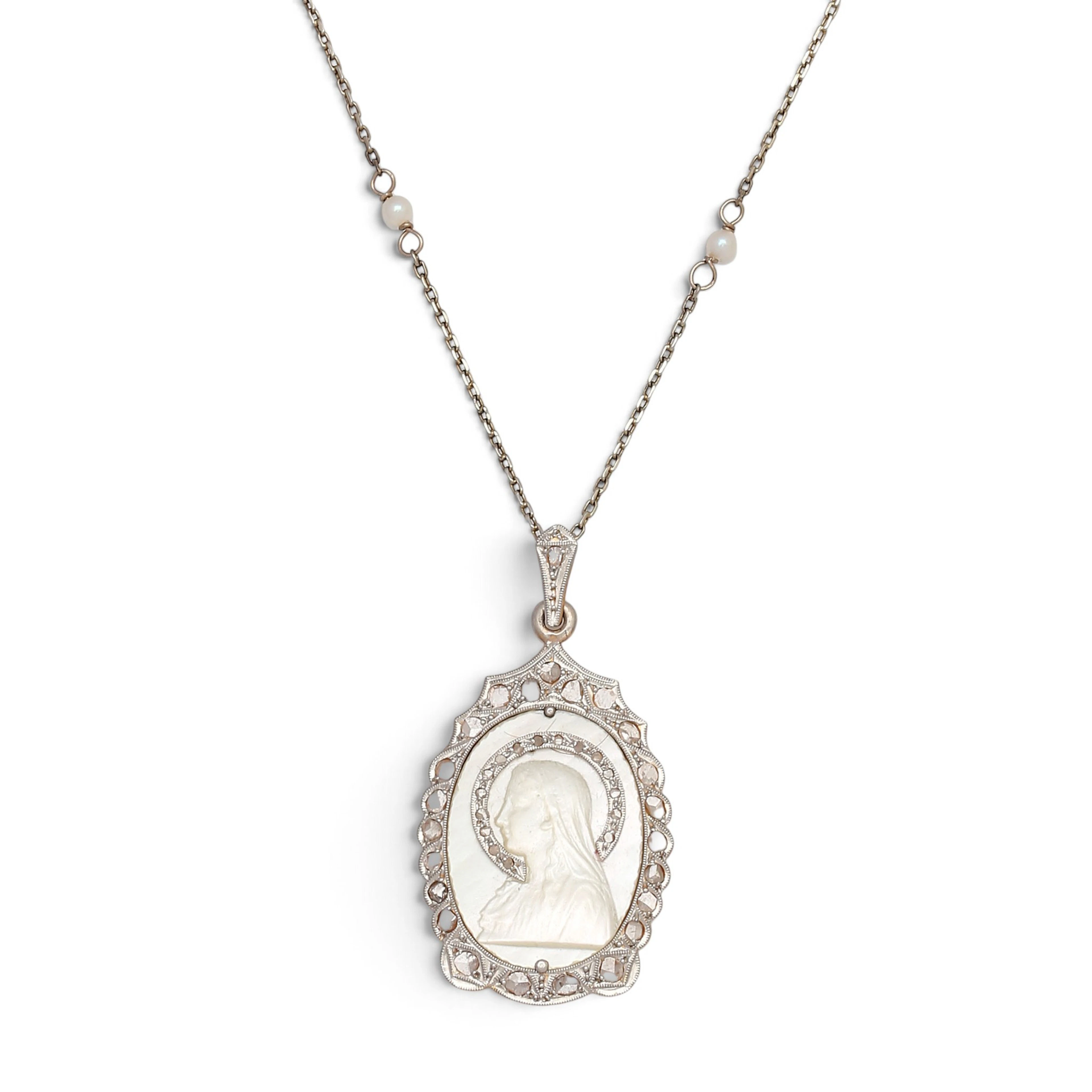Art Deco devotional medal, circa 1943.