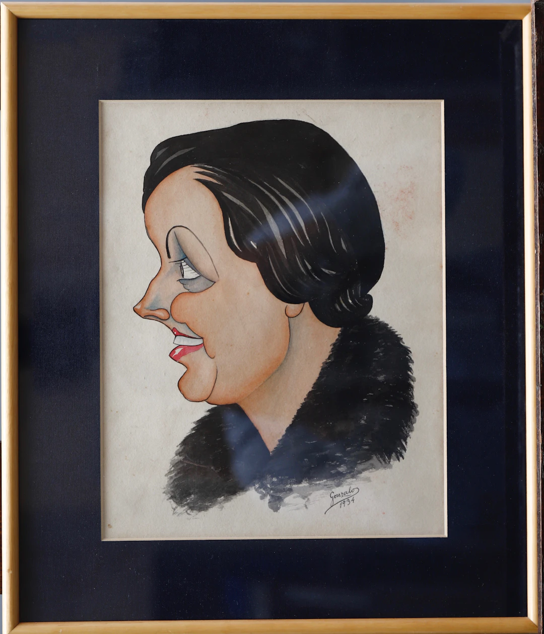 GONZALO. Female caricature.