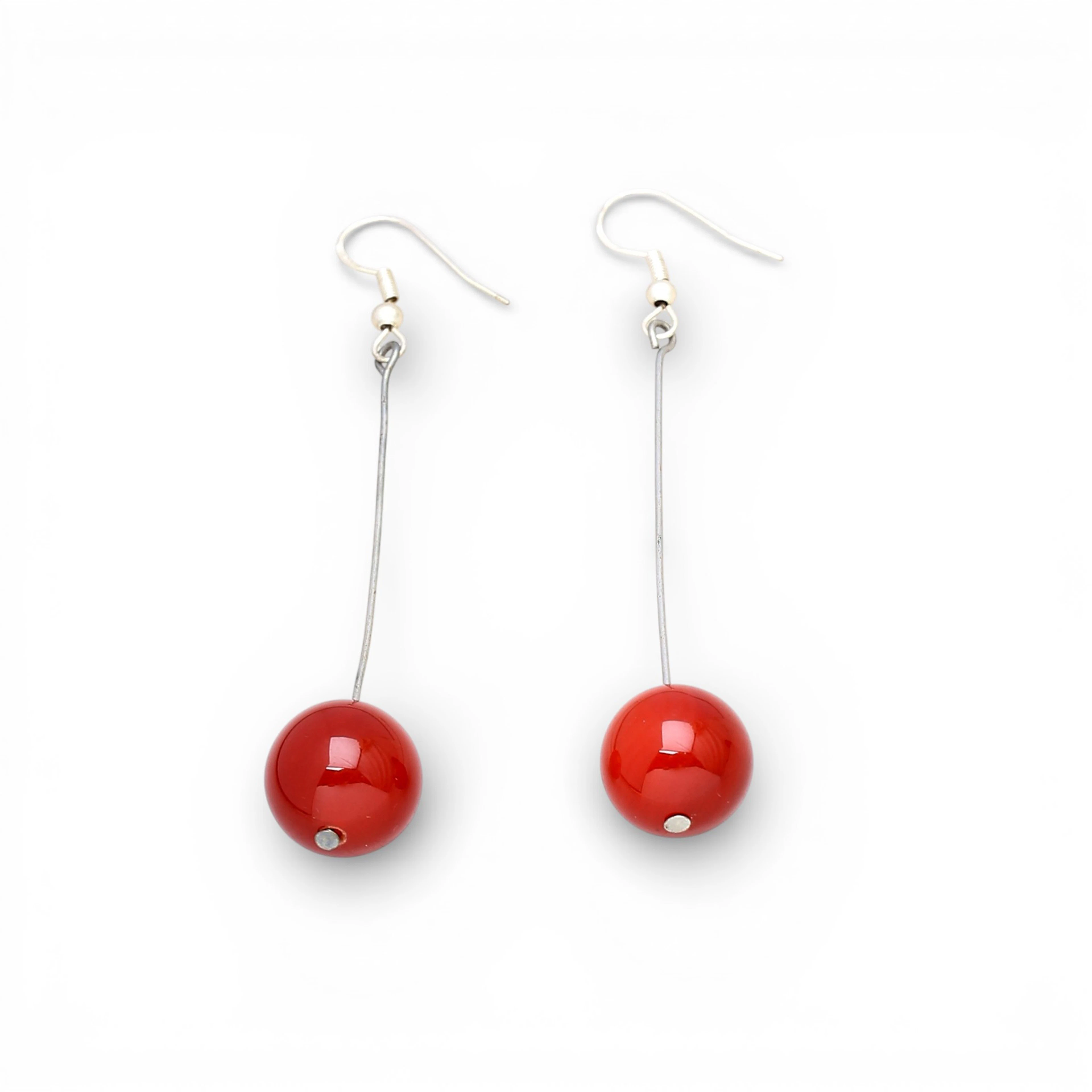 Gemstones long earrings.
