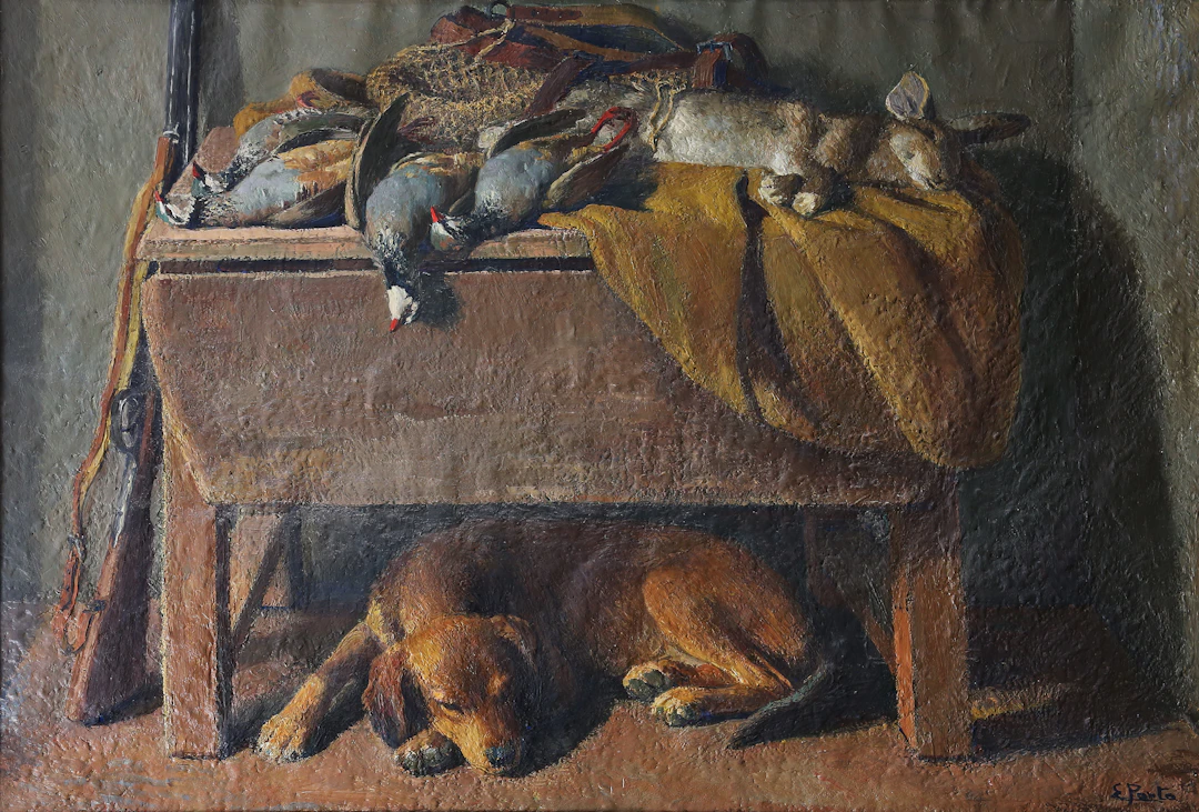ENRIC PORTA MESTRE. Hunting still life.