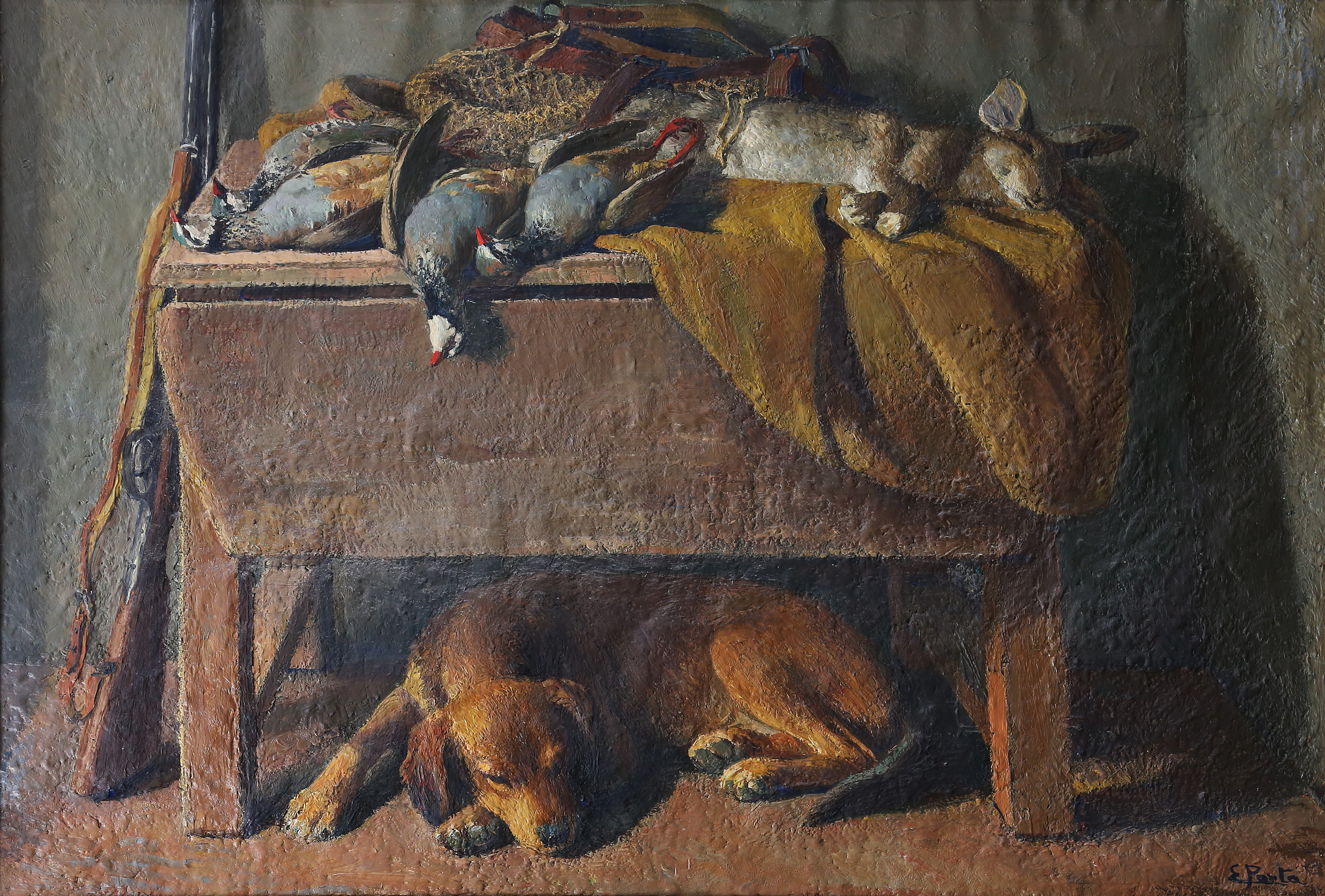 ENRIC PORTA MESTRE. Hunting still life.