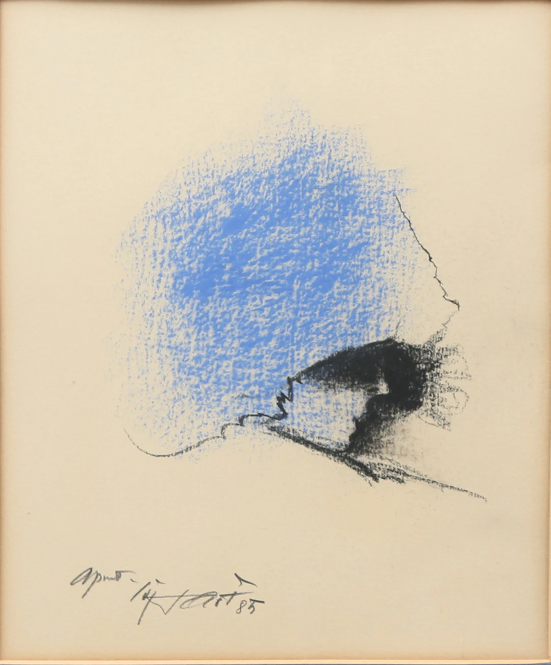 MODEST CUIXART. A young woman in profile.