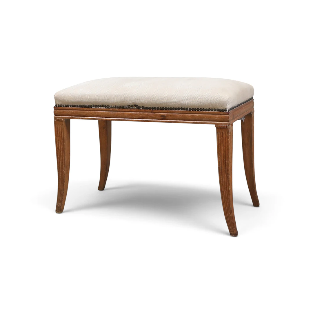 LOUIS XVI style stool in carved wood, 20th century.