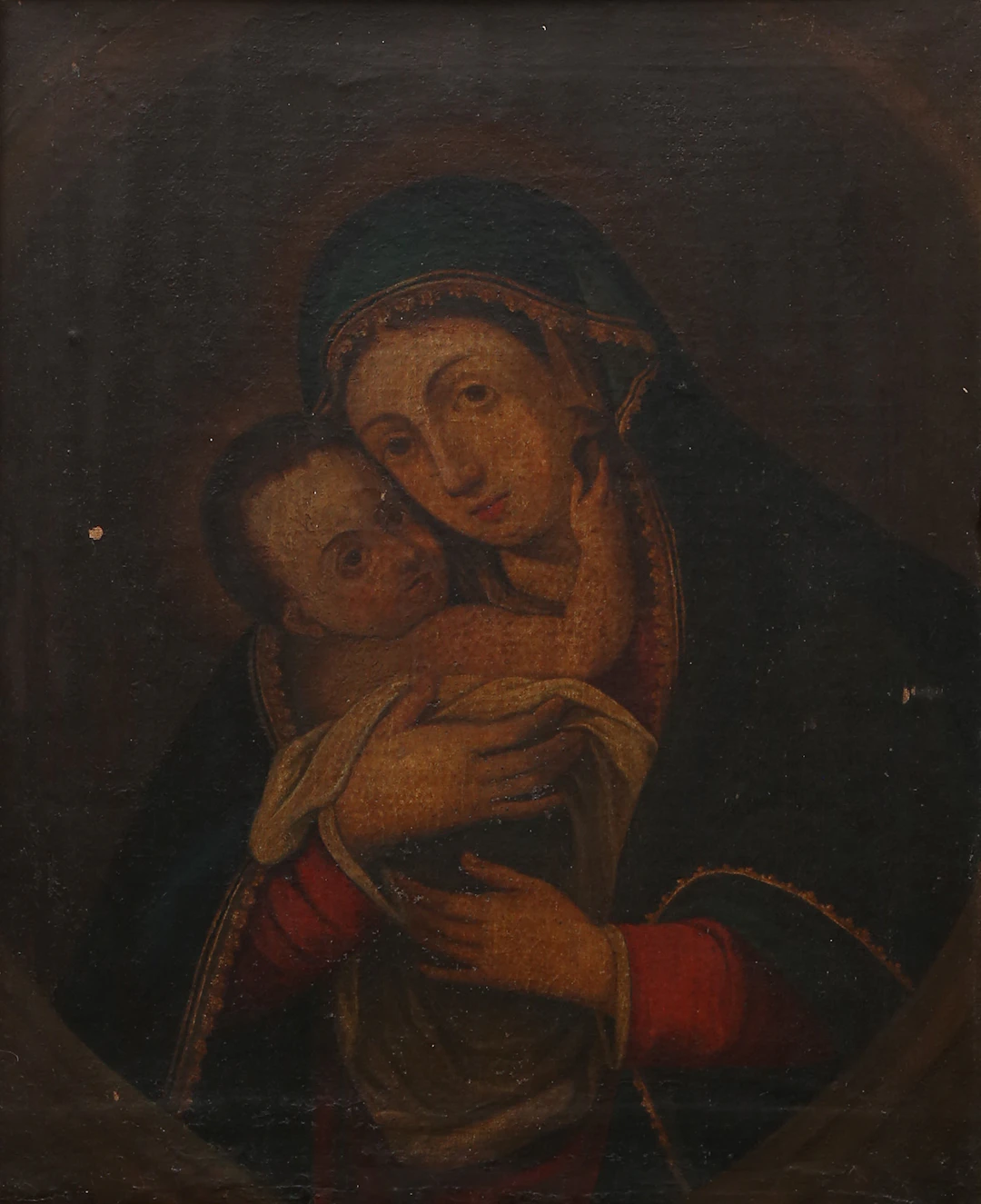 SPANISH SCHOOL, 17TH CENTURY. Madonna and Child.