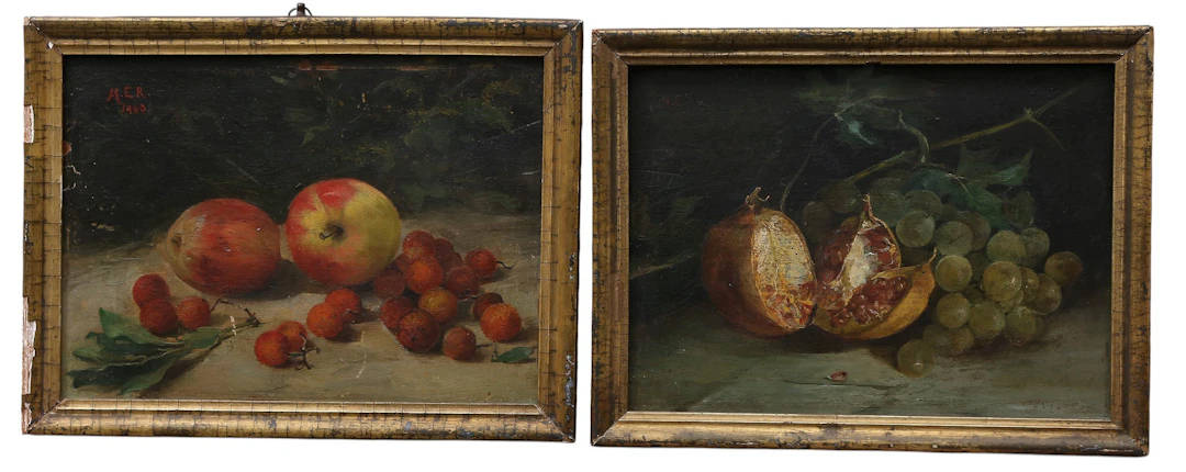 SPANISH SCHOOL, CIRCA 1900. Still lifes.