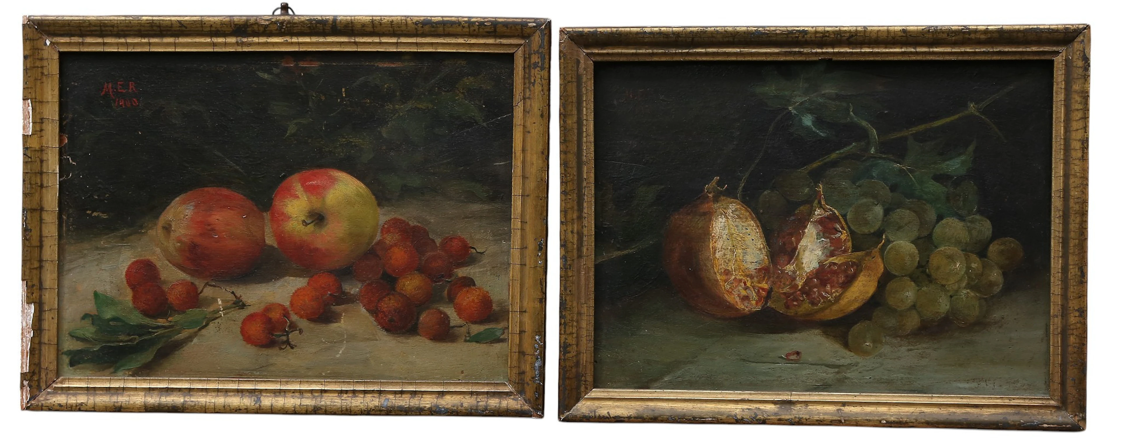 SPANISH SCHOOL, CIRCA 1900. Still lifes.