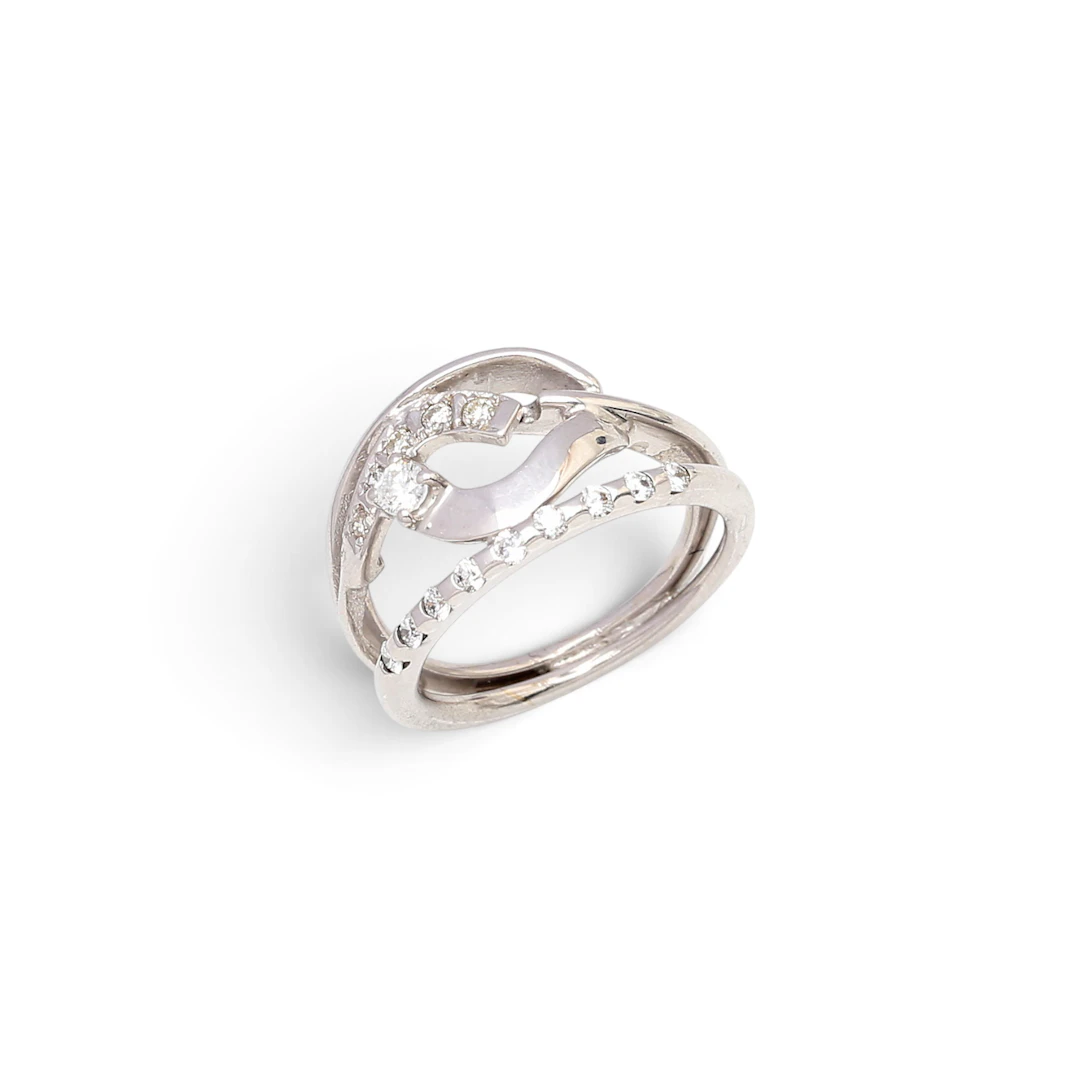 White gold and diamonds ring.