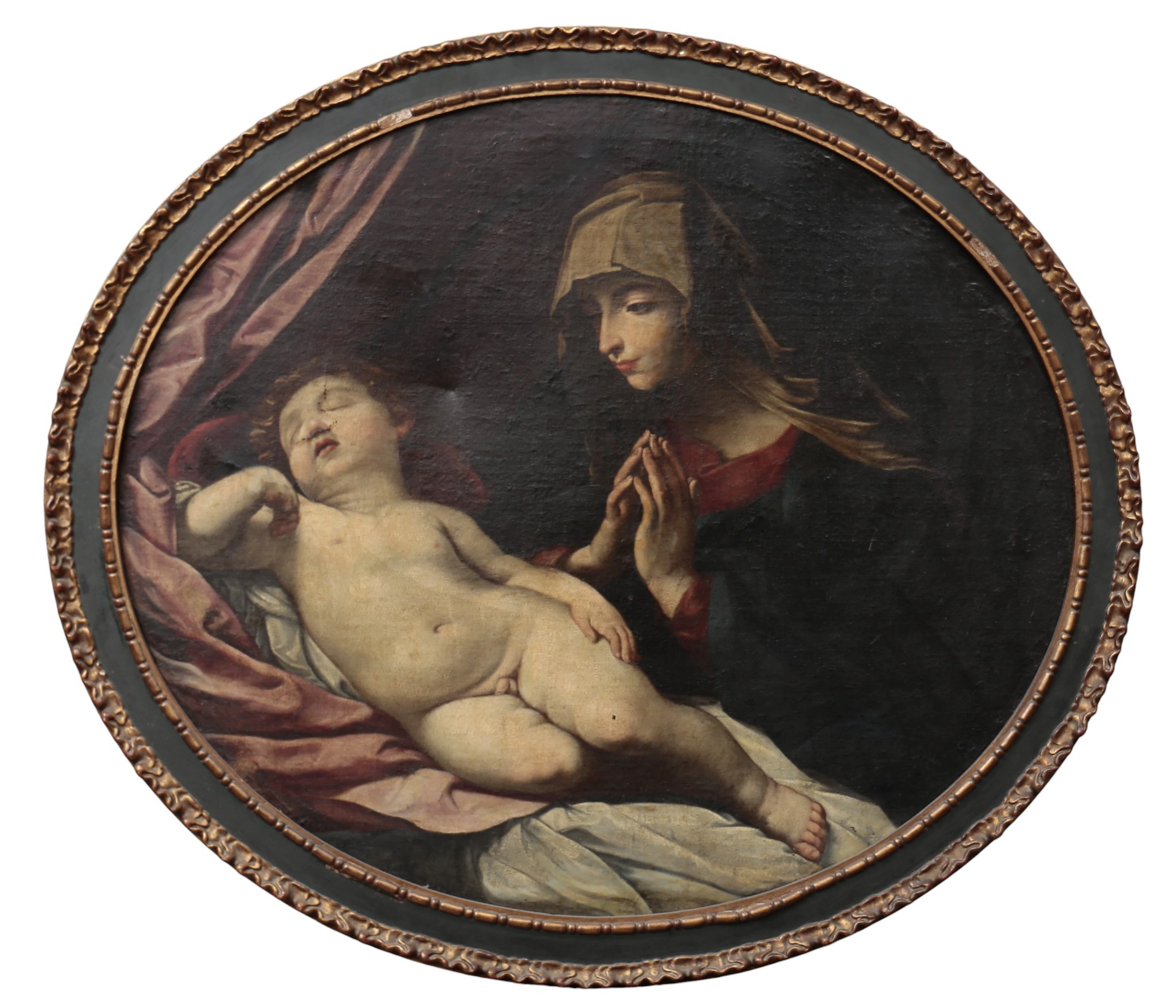 GUIDO RENI. SEGÚN. Virgin Adoring the Child.