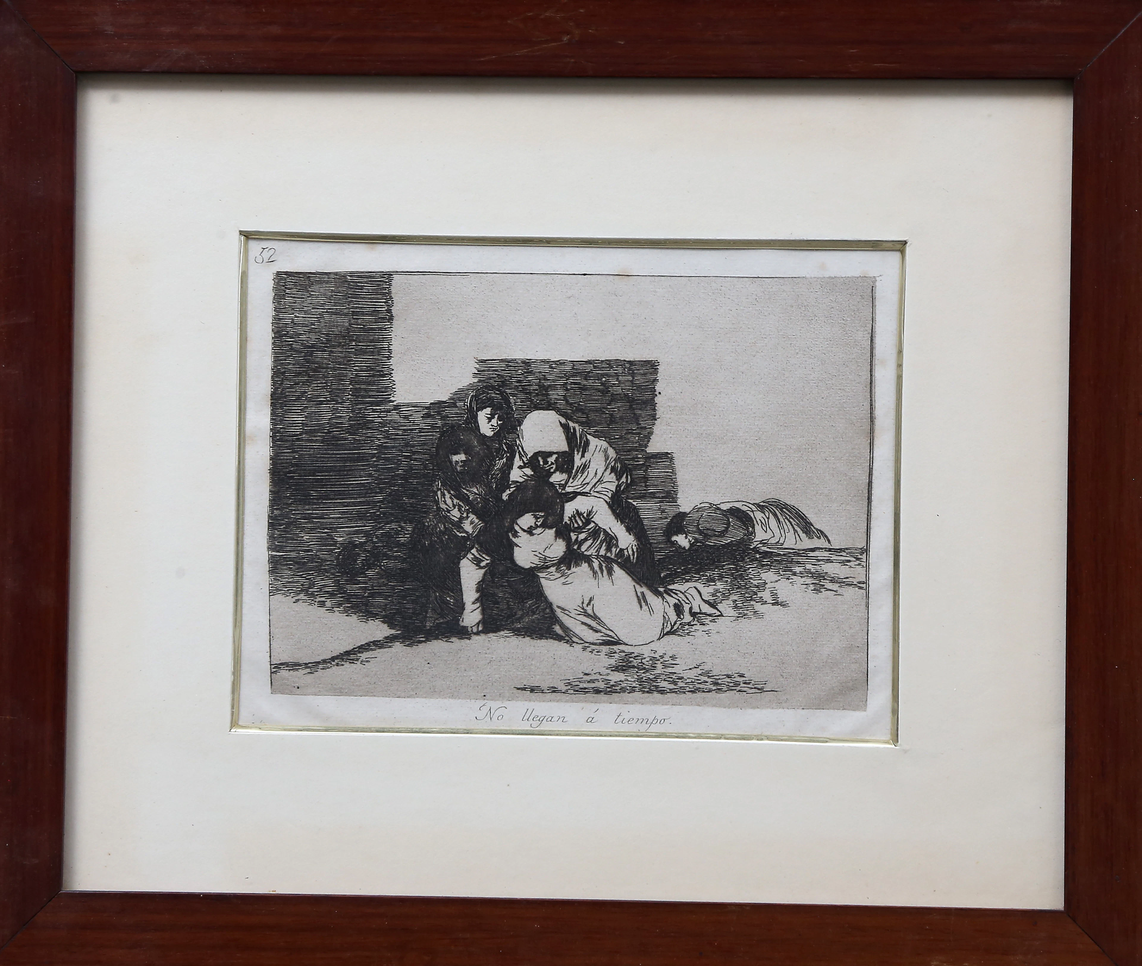 FRANCISCO DE GOYA. Tres escenas de "Los desastres de la guerra".