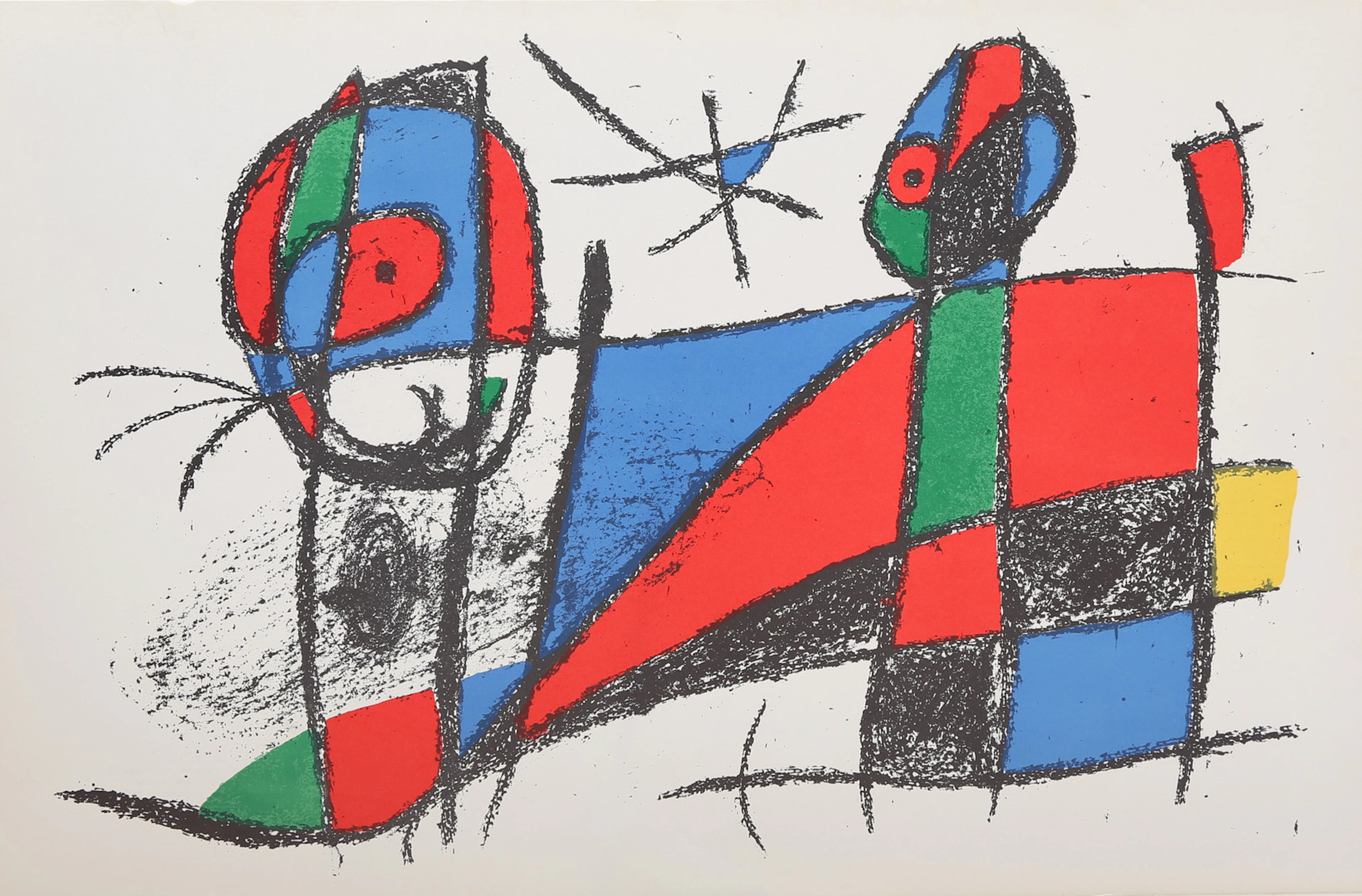 JOAN MIRÓ. SEGÚN. "Litografia originale non firmata VI".