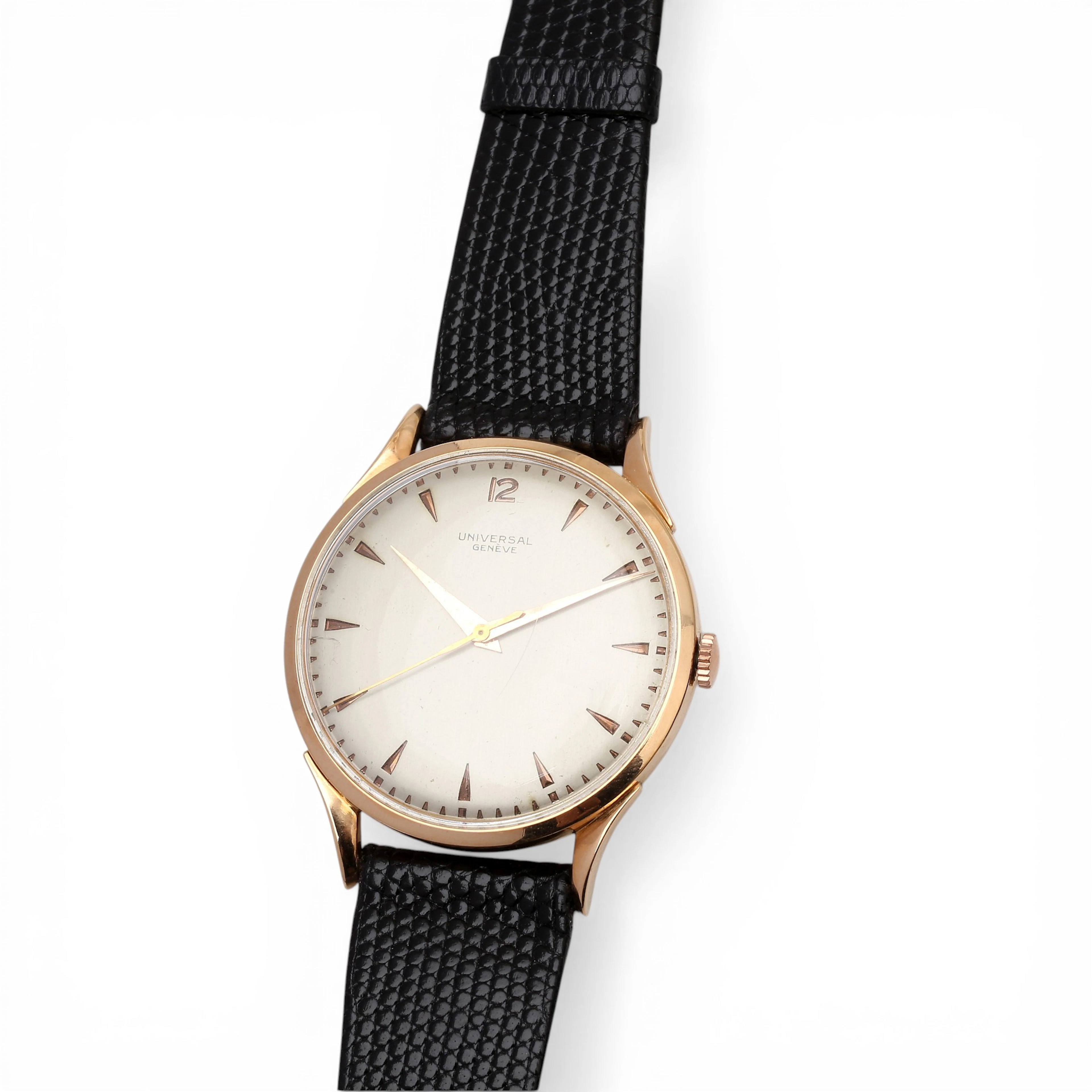 Vintage Universal Genève in gold.