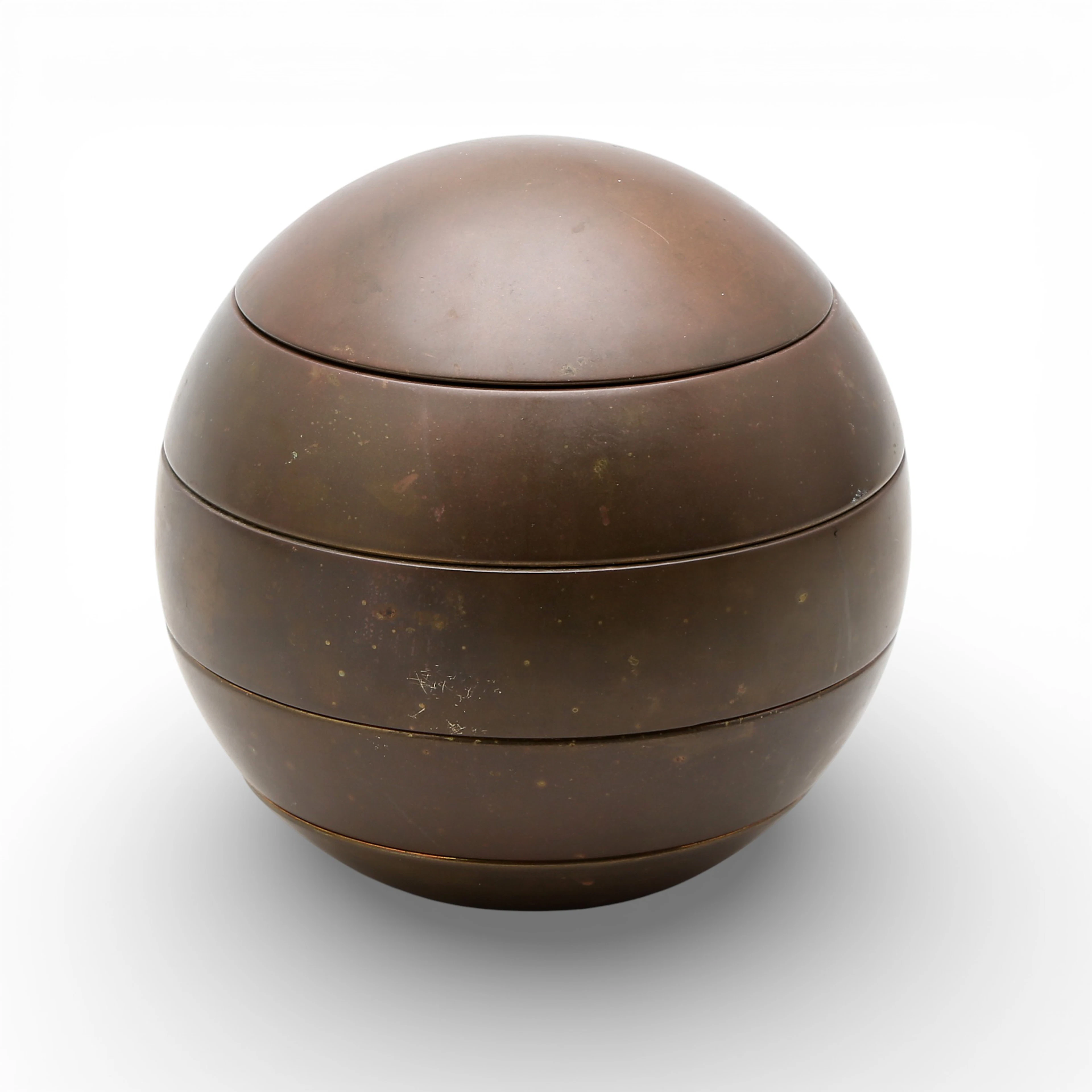 TOMMASO BARBI. Brass ashtray, circa 1970.
