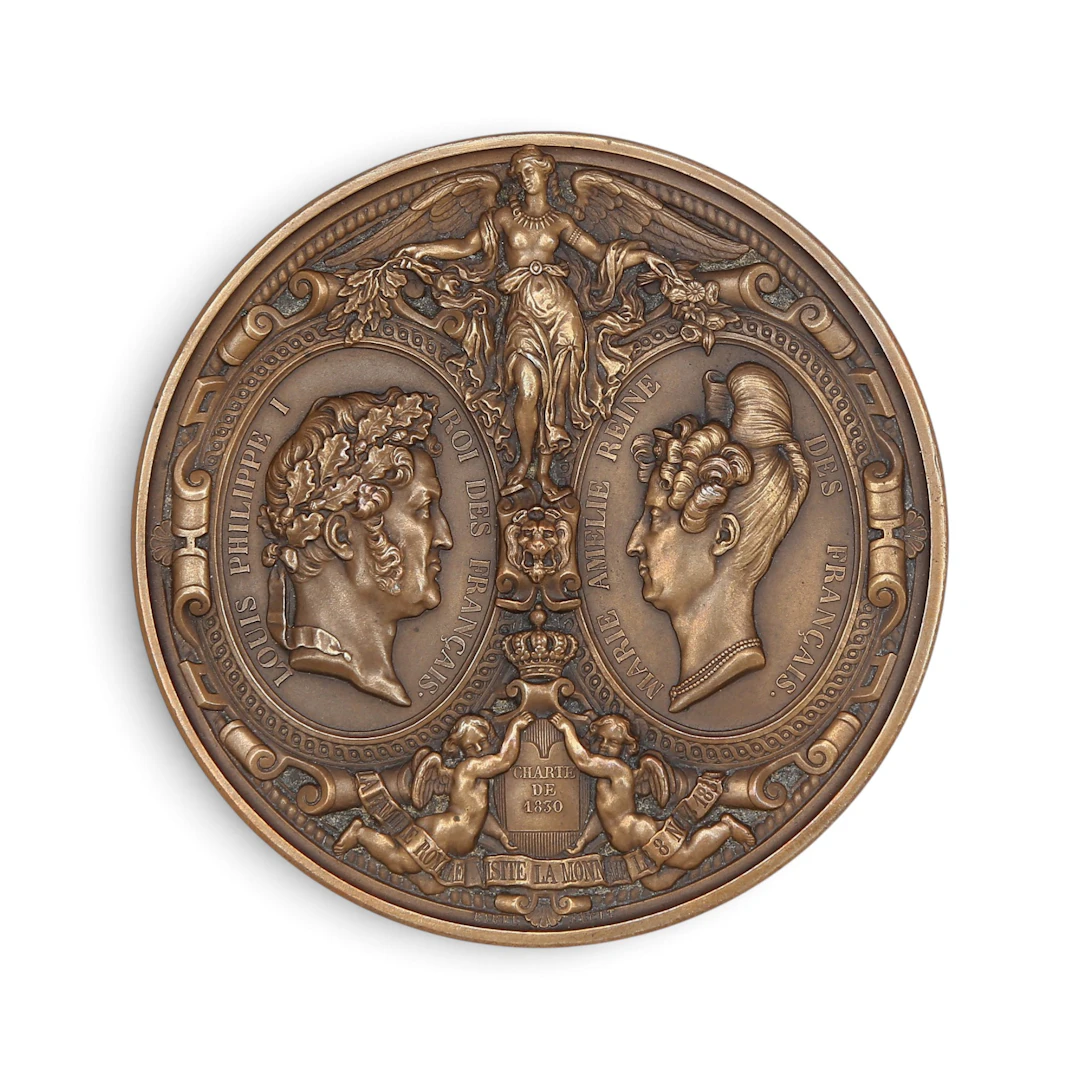 JEAN JACQUES BARRE. Medalla conmemorativa de la visita de la familia
