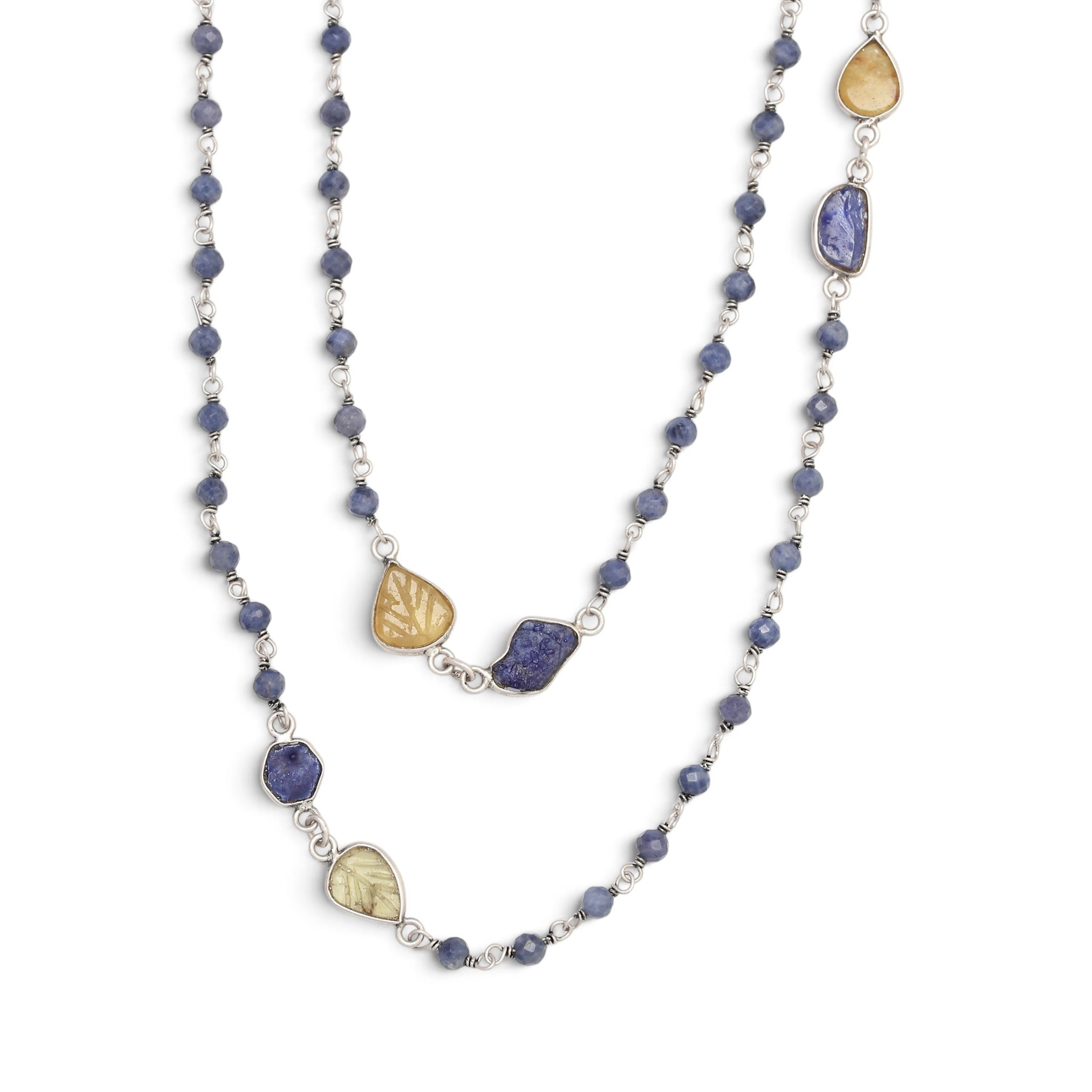 Sapphires and tourmalines necklace.
