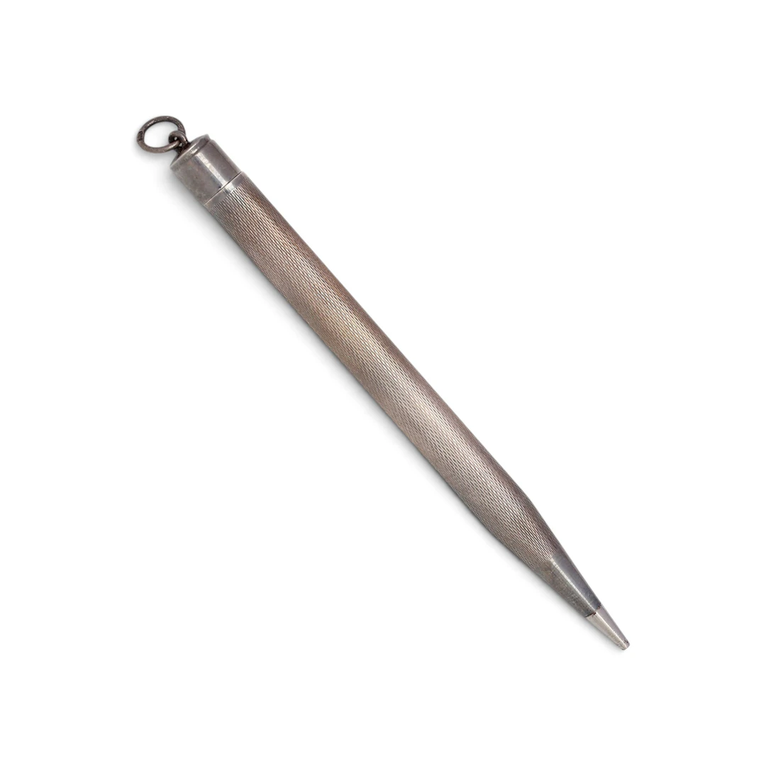 Silver mechanical pencil.