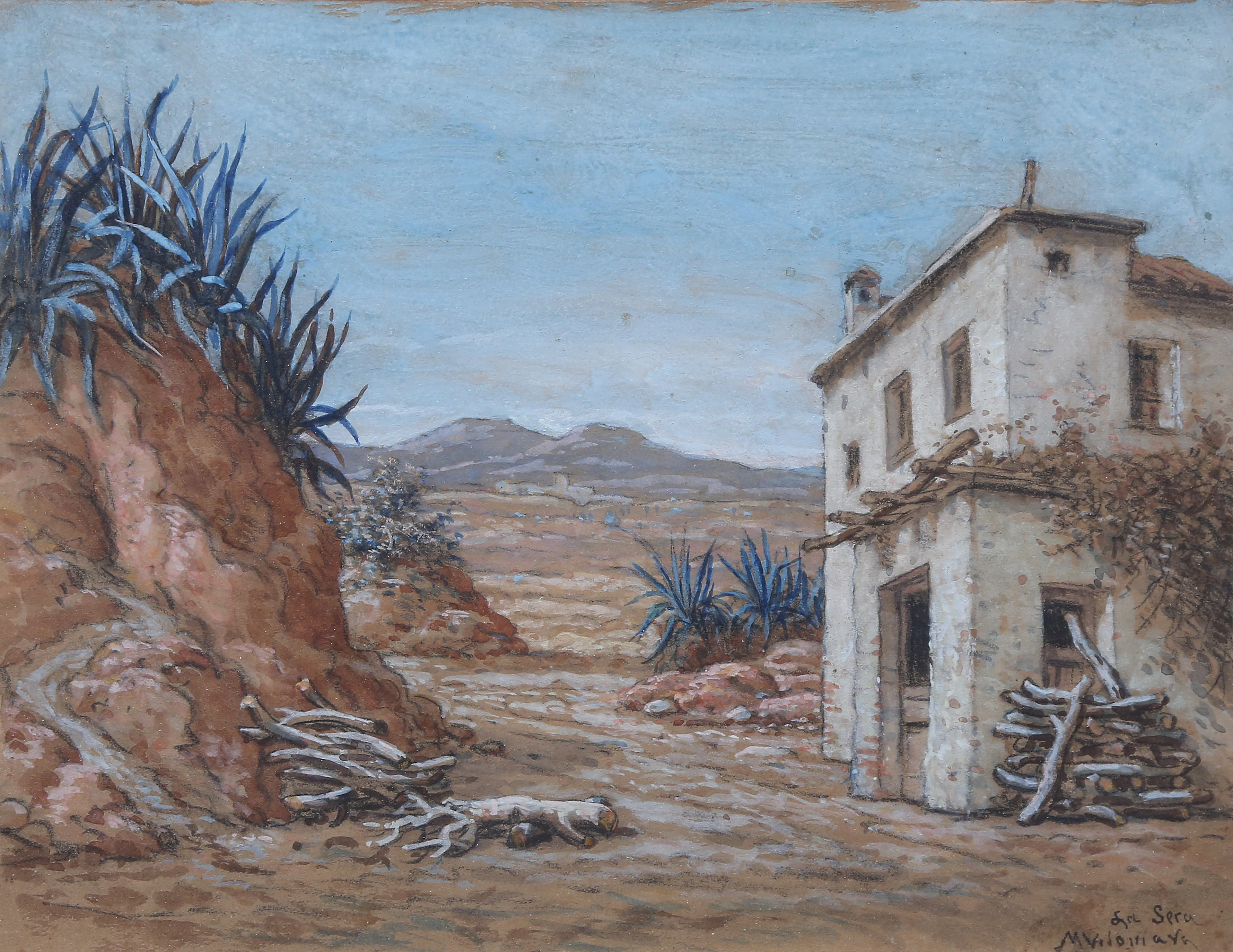 MAURICI VILOMARA I VIRGILI. Landscape with a farmhouse.