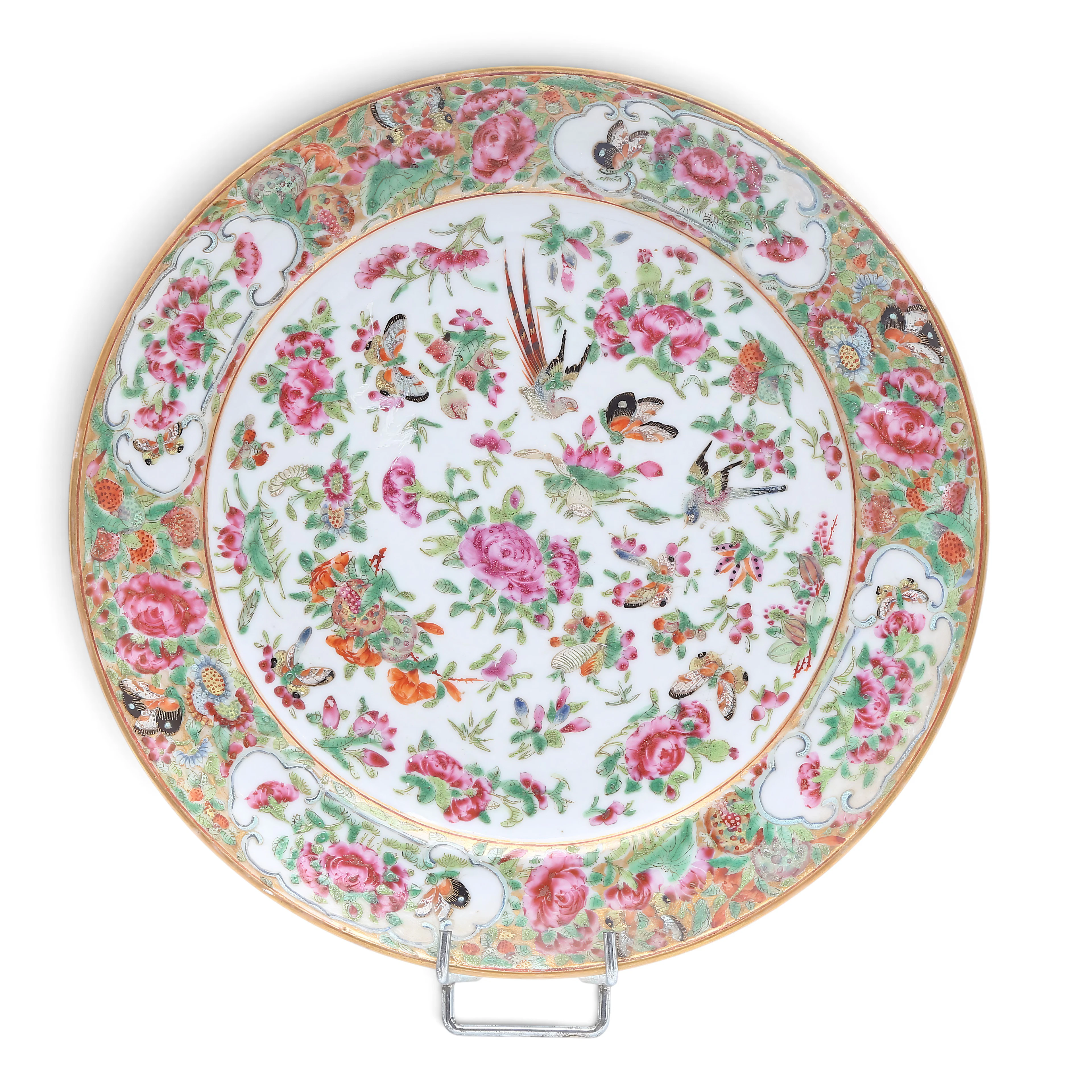 Chinese Canton porcelain dish, late 19th Century.