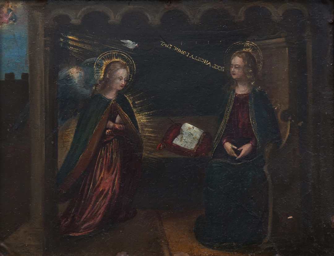 PROBABLY FROM THE SPANISH SCHOOL OF THE 16TH CENTURY. The Annunciation.