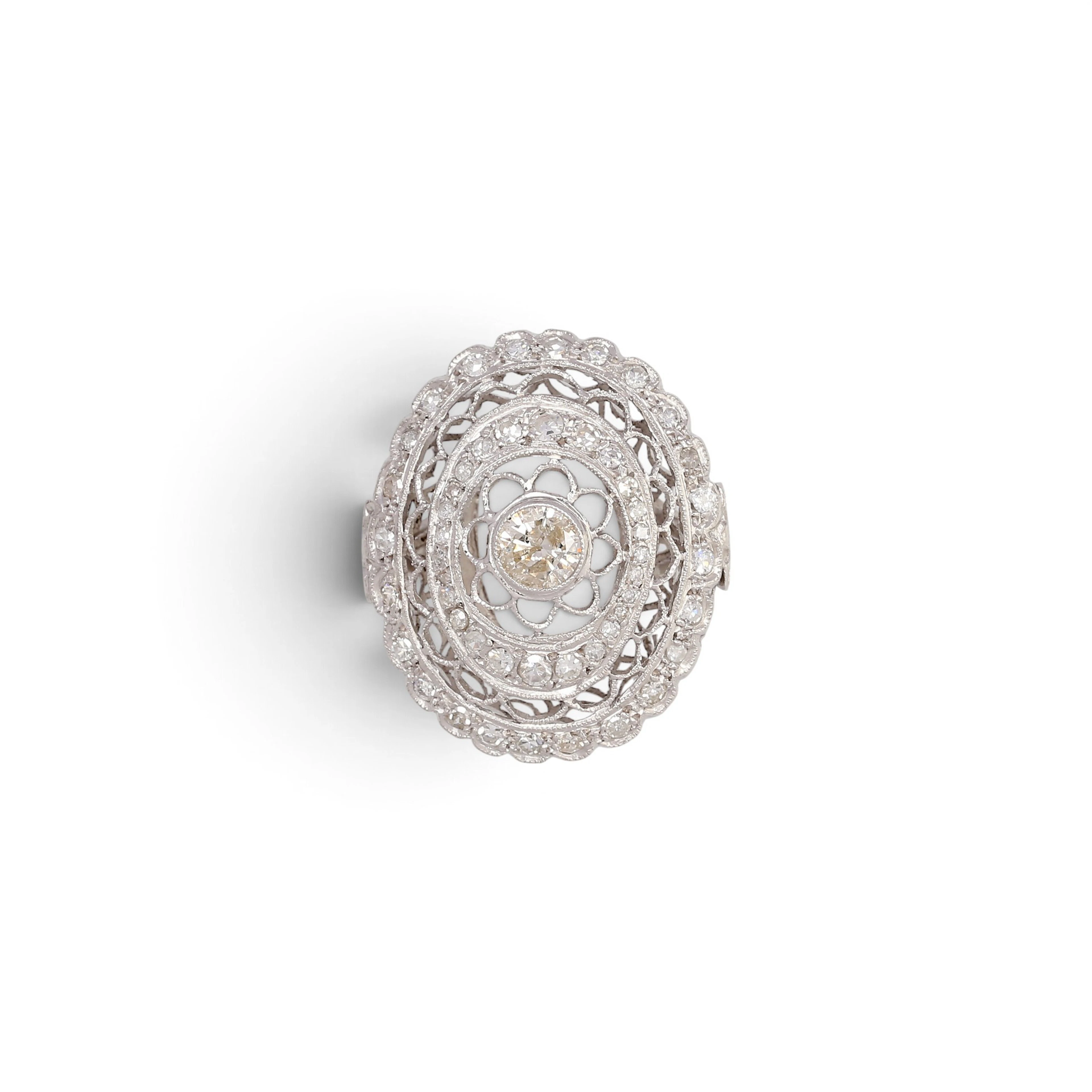 Art Deco style diamonds ring.