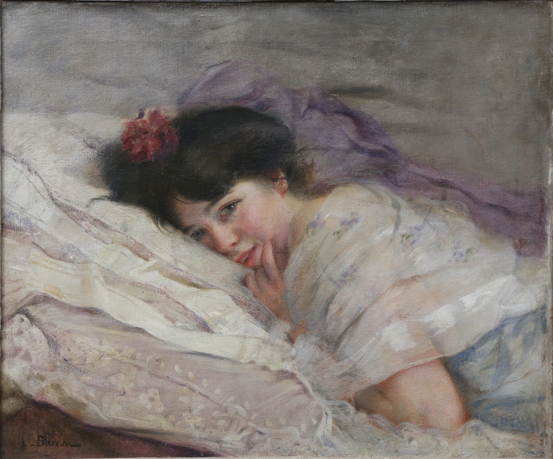 LAUREÀ BARRAU. Berthe Vallier, wife of the painter.