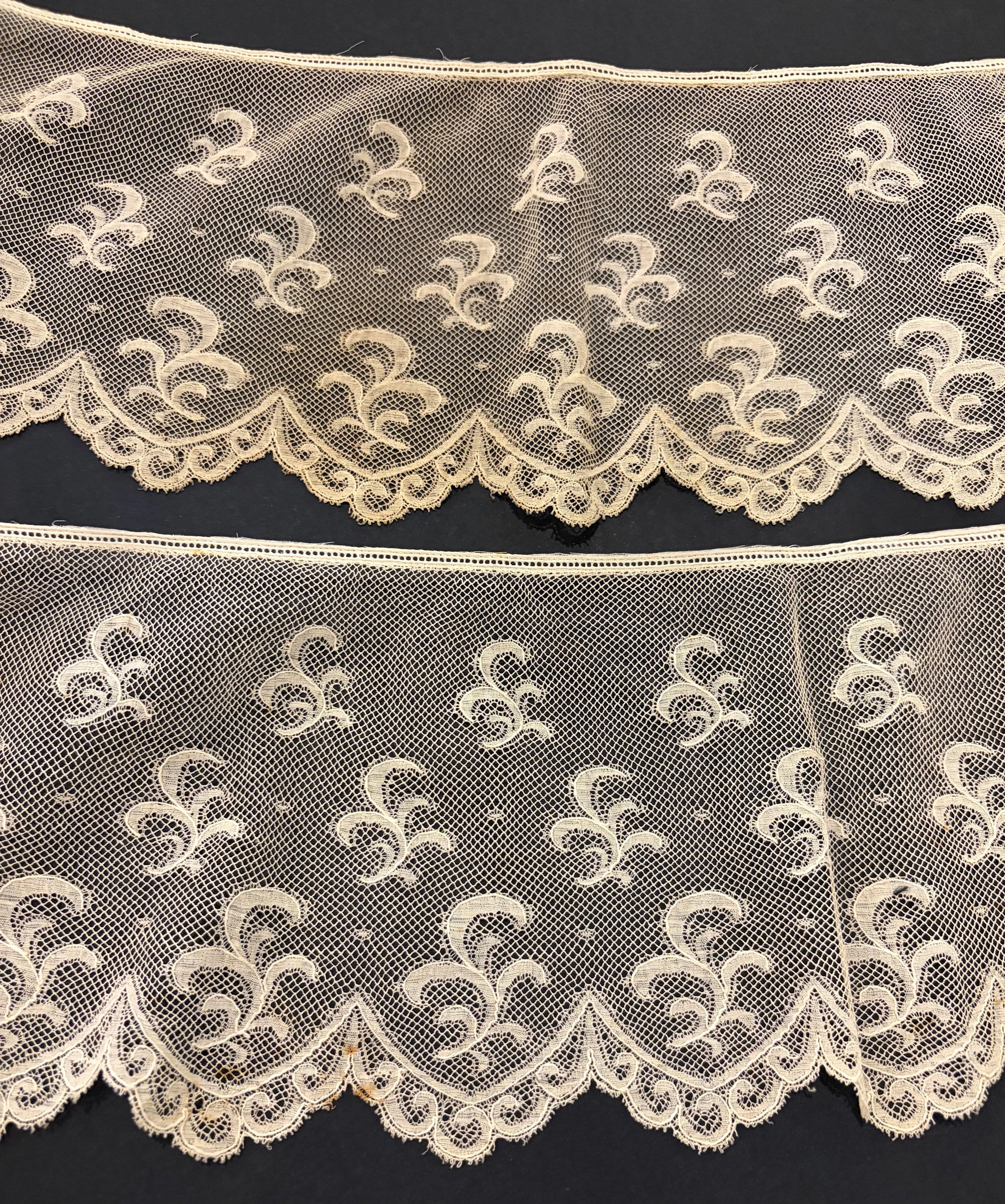 Lace border, probably from Brussels, 19th Century.