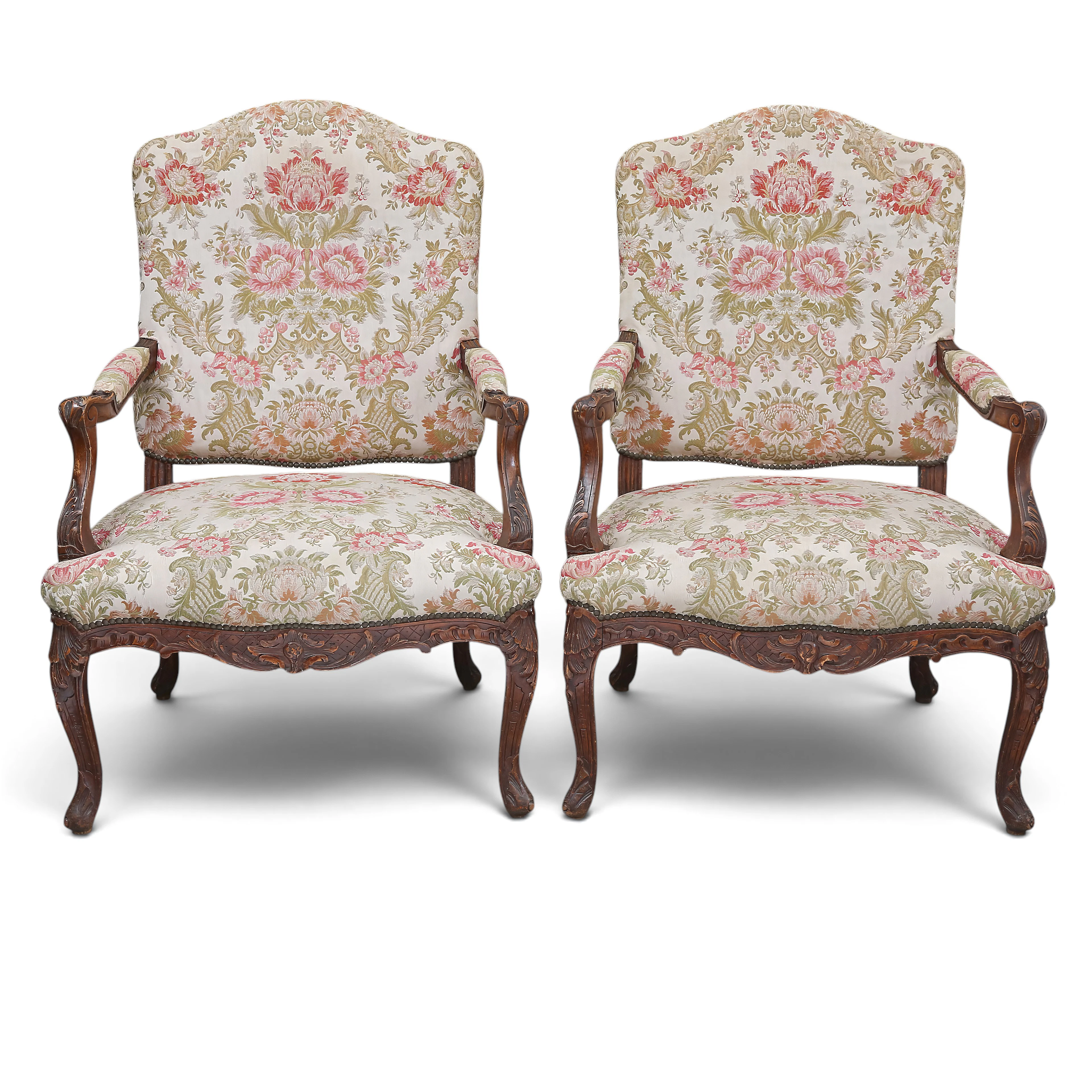 Pair of “à la Reine” armchairs in the Régence style, Louis XV period