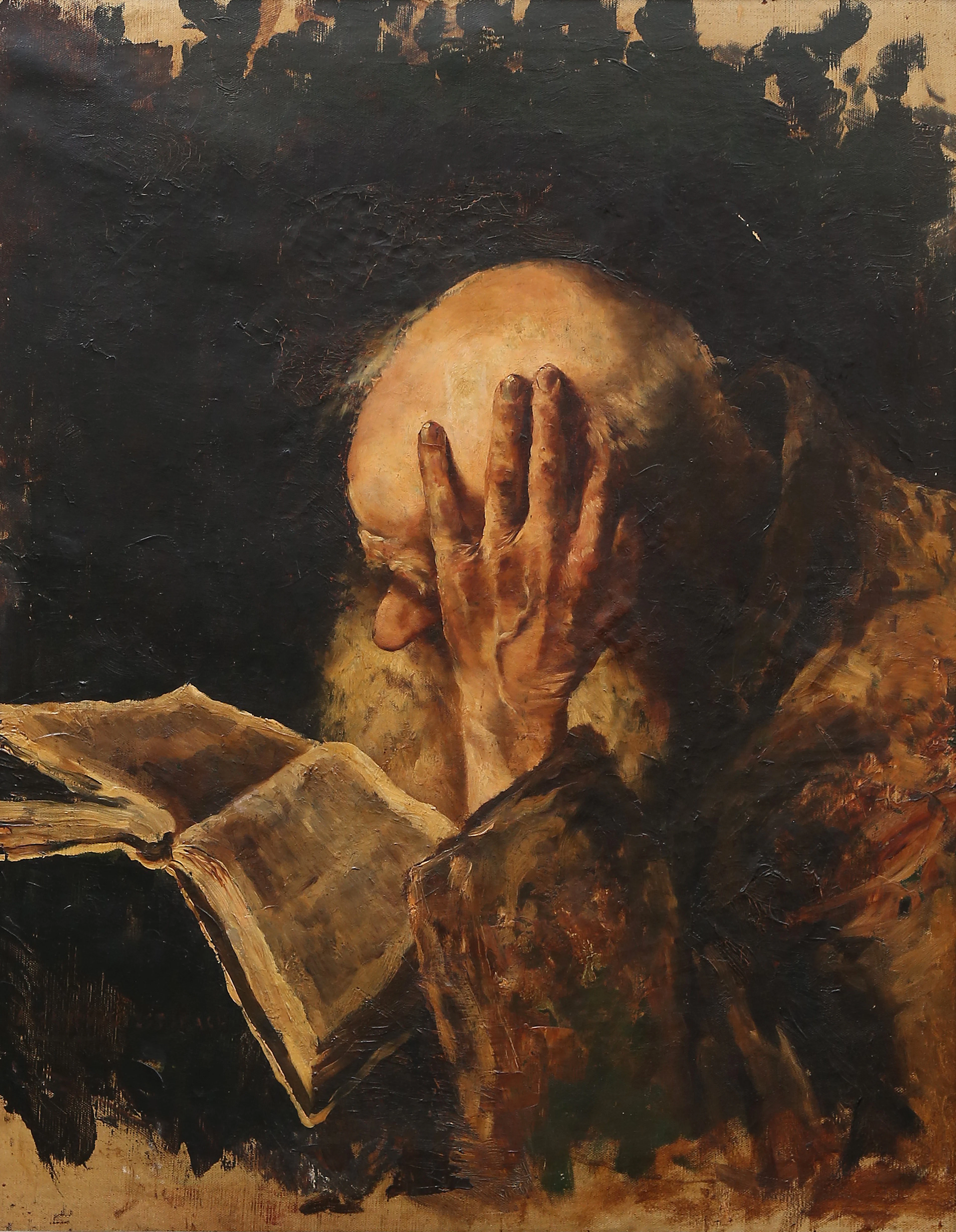 SPANISH SCHOOL, SECOND HALF OF THE 19TH CENTURY. Old man.