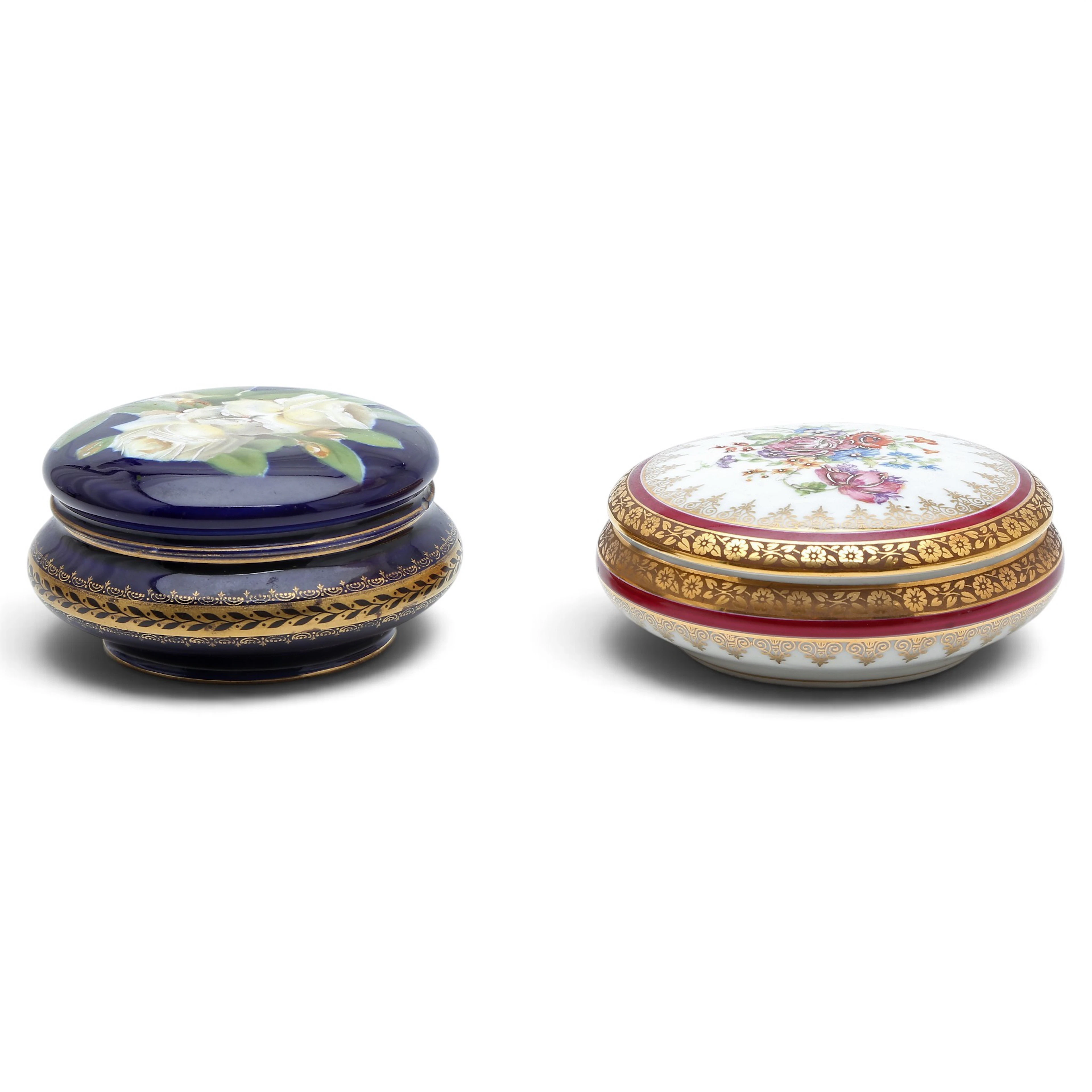 Two porcelain jewellery boxes, from Limoges and Rosenthal, 20th Century.