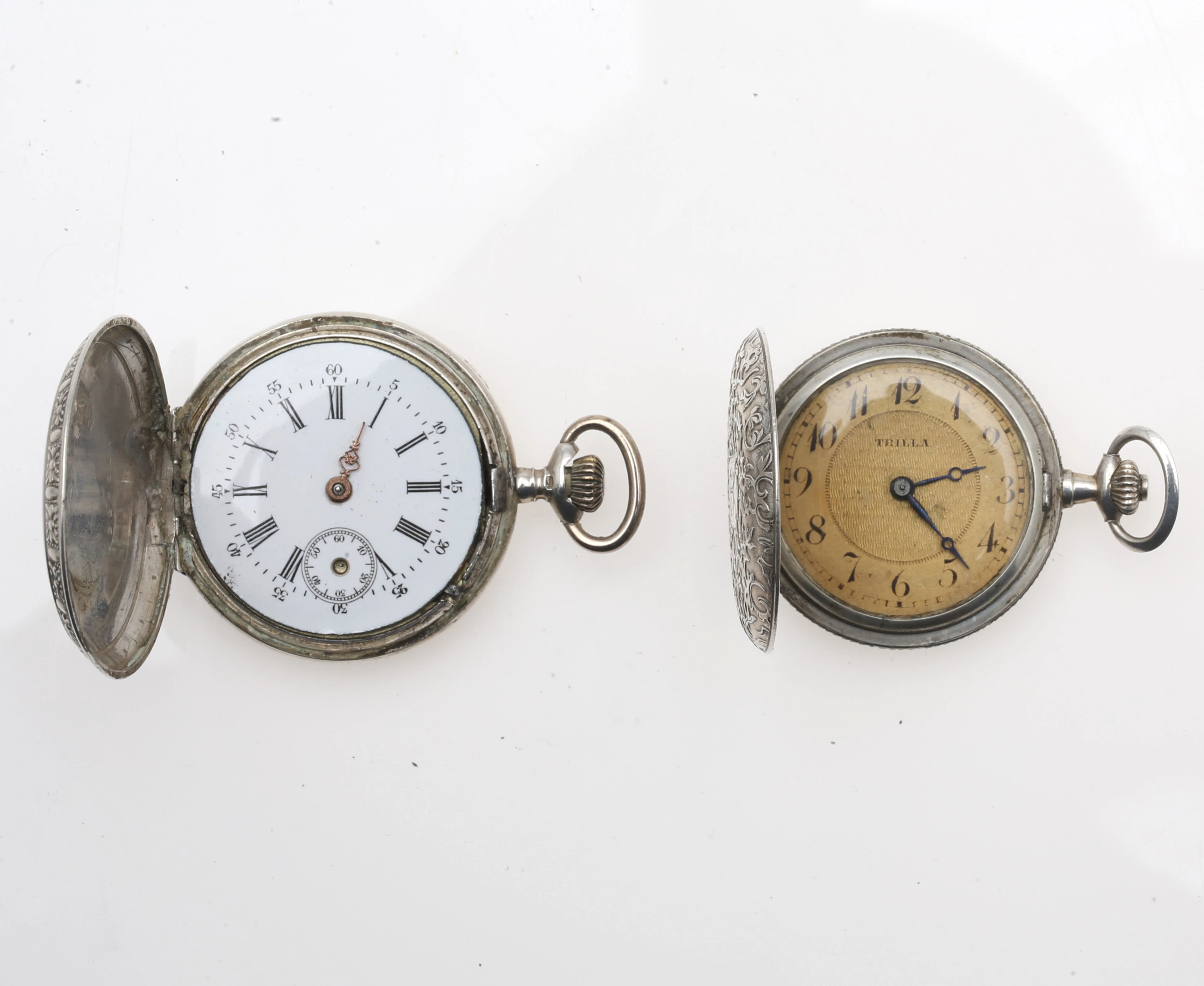Two German silver pocket watches, mid 19th Century.