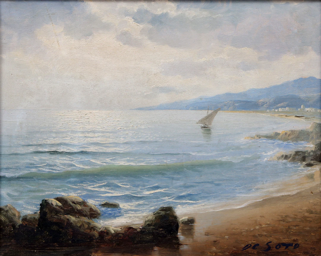 RAFAEL FERNÁNDEZ DE SOTO. Beach in Roses.