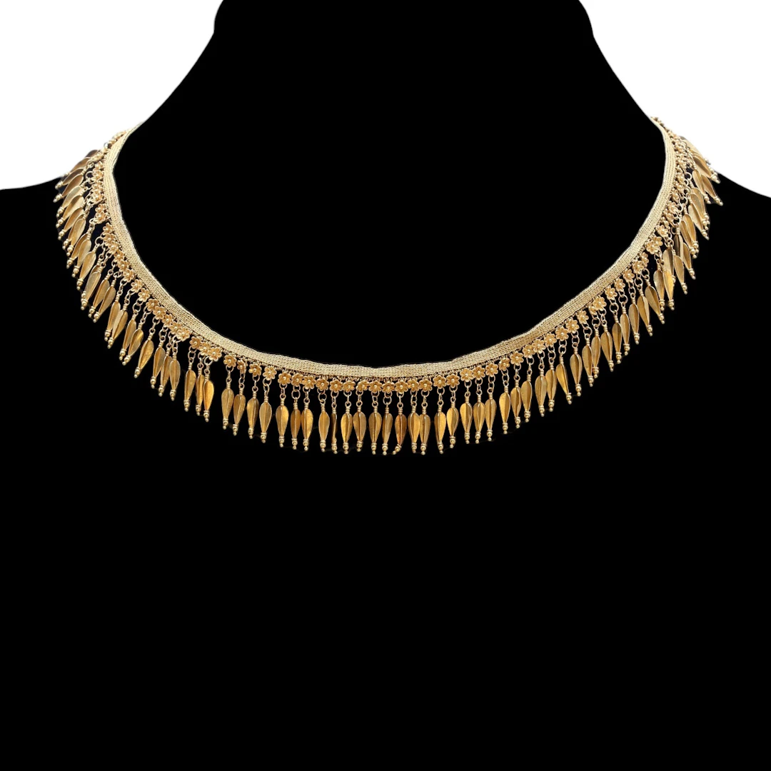 Etruscan style gold choker, late 19th Century.