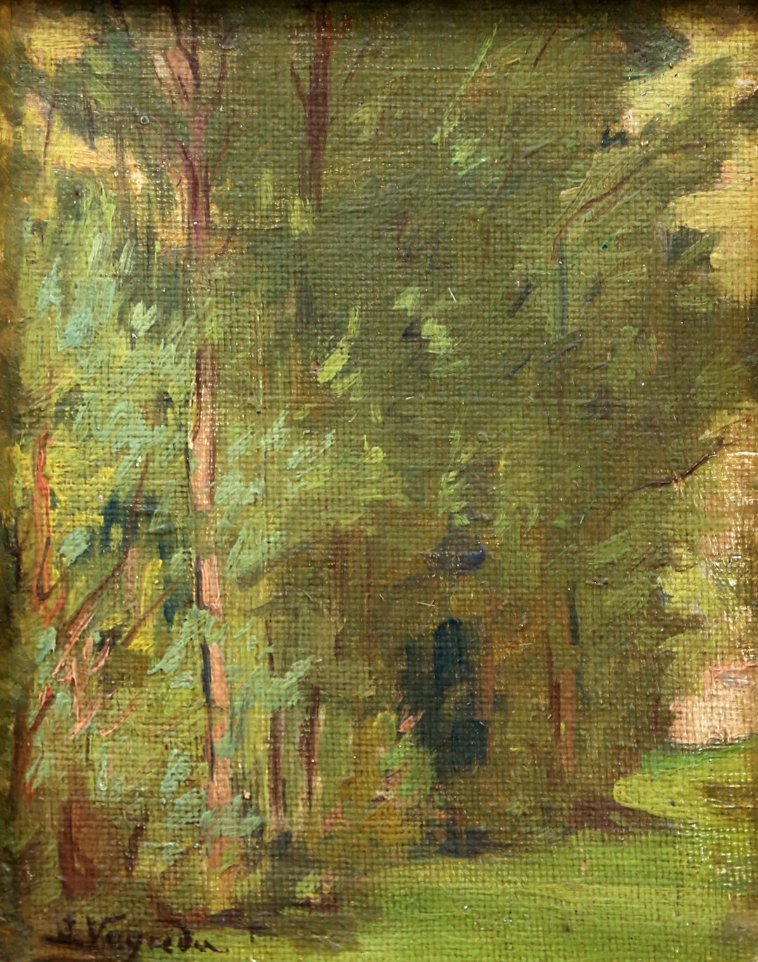 JOAQUIM VAYREDA. ATRIBUIDO. Wooded landscape.