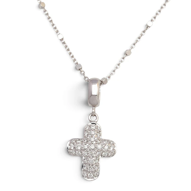 TOUS. Pendant cross with diamonds pavé.