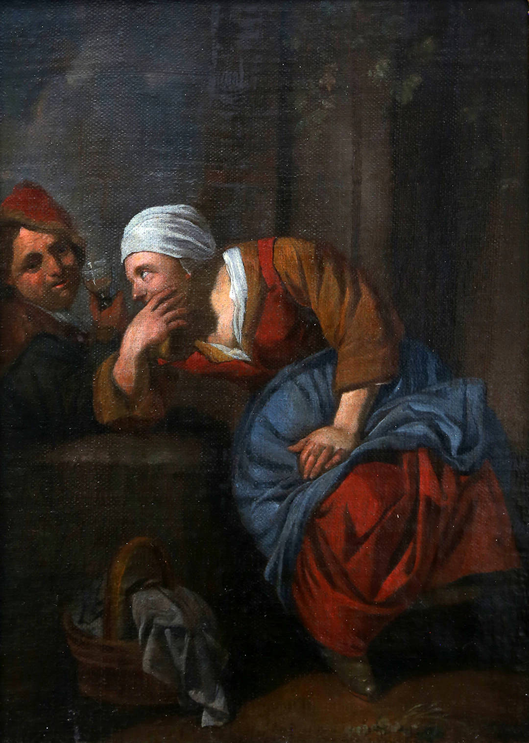 DUTCH SCHOOL, LATE 18TH CENTURY–EARLY 19TH CENTURY. Interior with two figures.