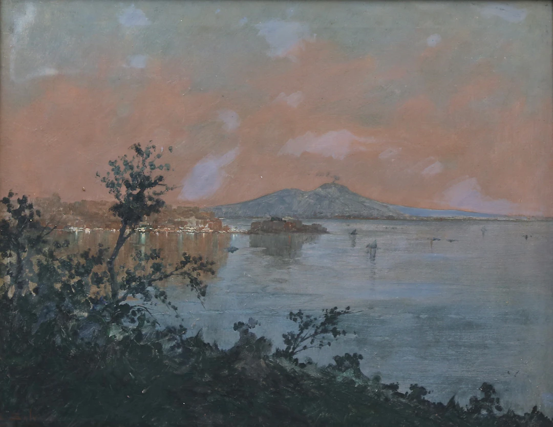 ENSEL SALVI. View of the Bay of Naples.