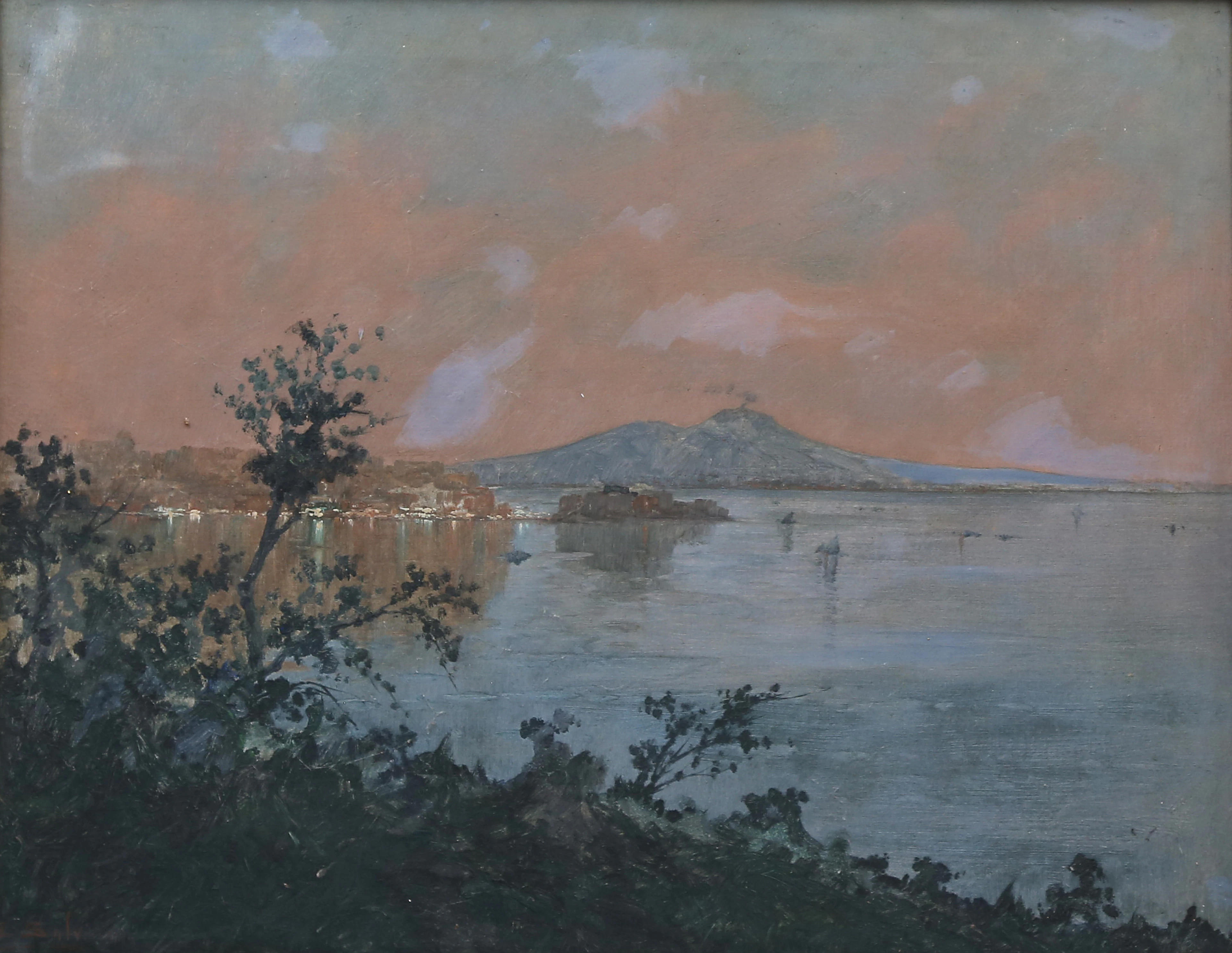 ENSEL SALVI. View of the Bay of Naples.