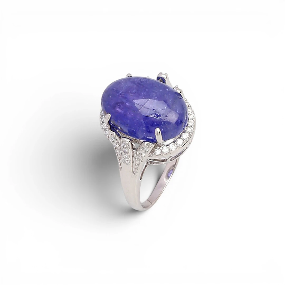 Tanzanite and diamonds ring.