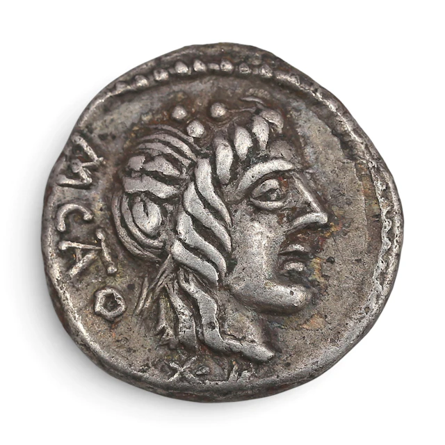 Quinario romano en plata, 89 a.C.