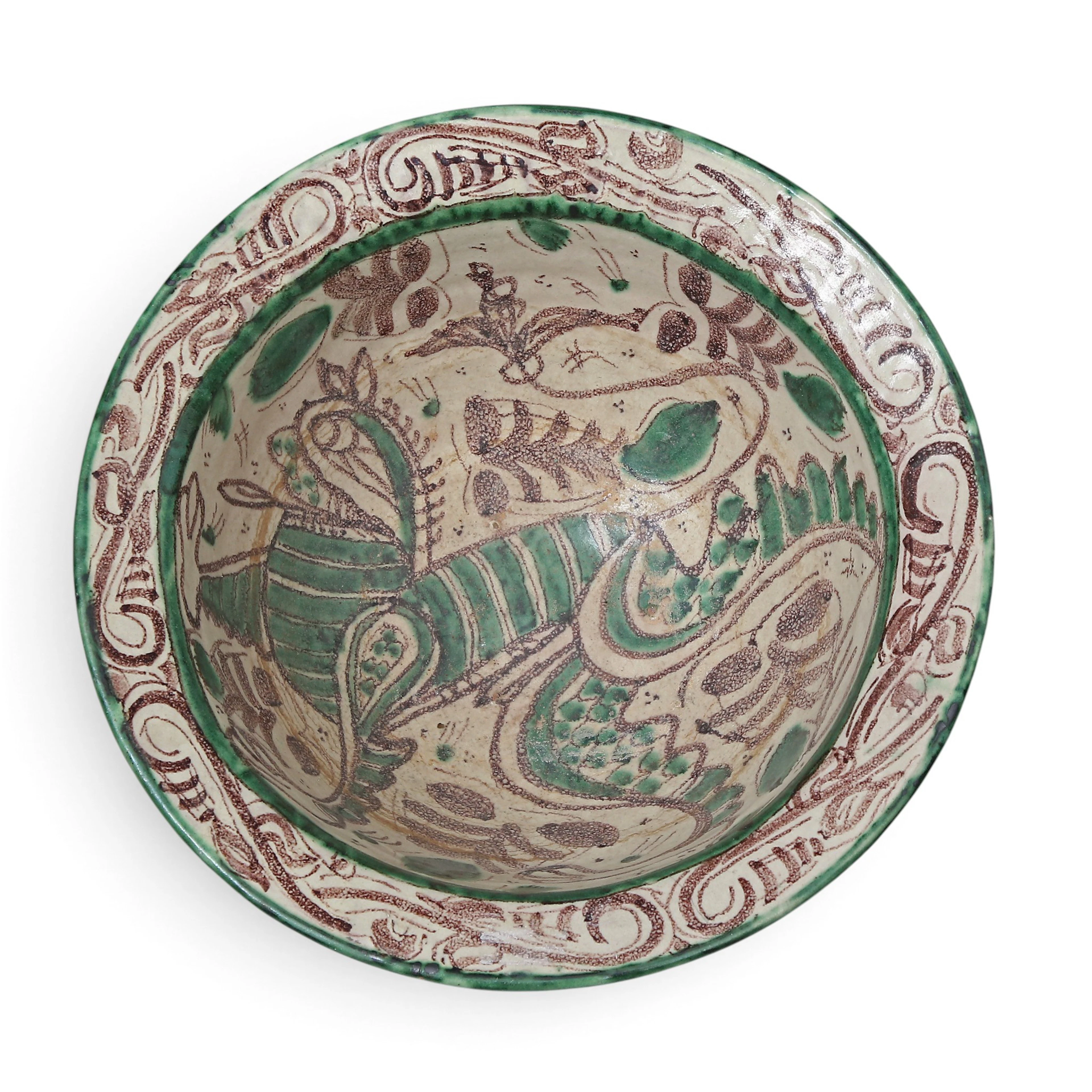 Tereuel earthenware bowl in Gothic style by Punter, 20th Century.