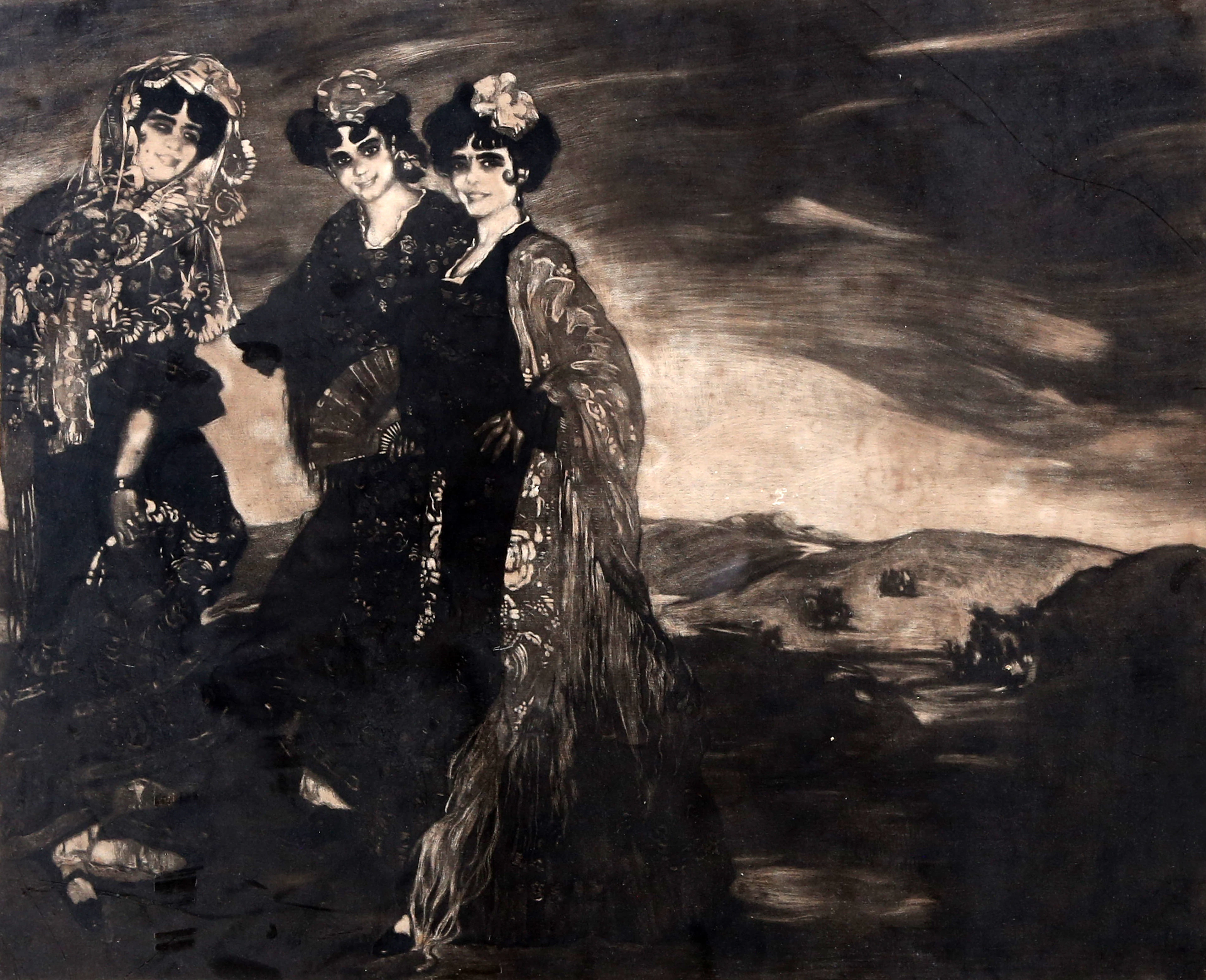 IGNACIO ZULOAGA. The Three Cousins (Teodora, Esperanza and Cándida).
