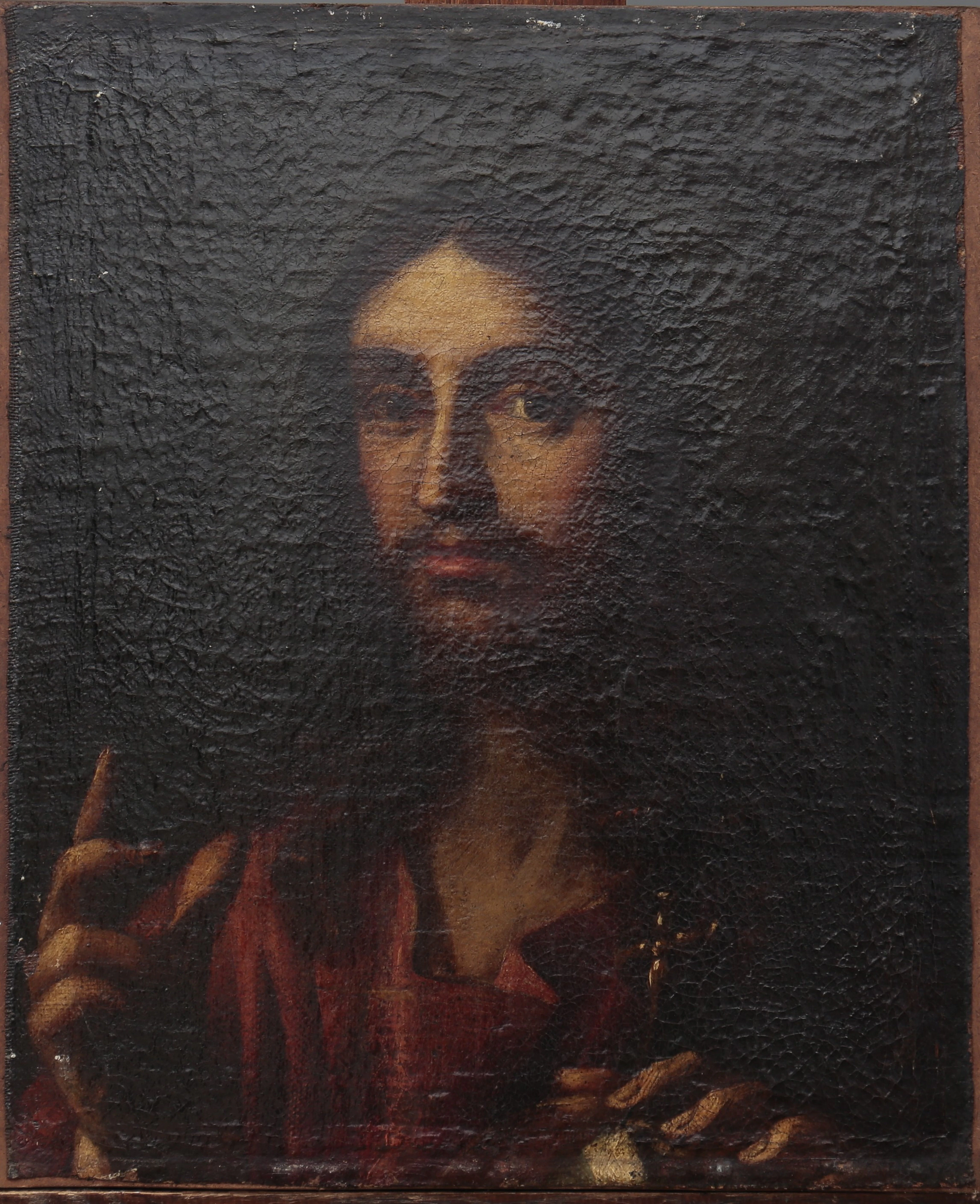 APOLITAN SCHOOL FROM THE 17TH CENTURY. Salvator Mundi.