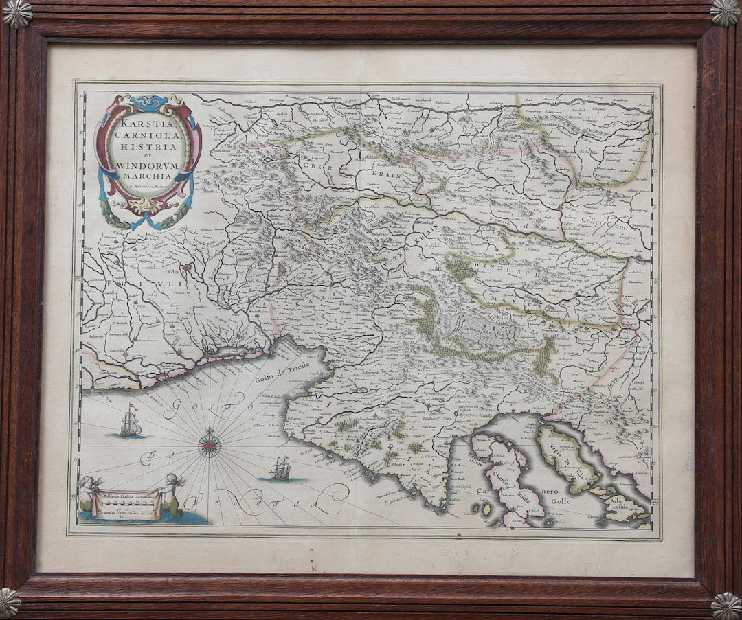 TWO maps of Italy, 17th century.